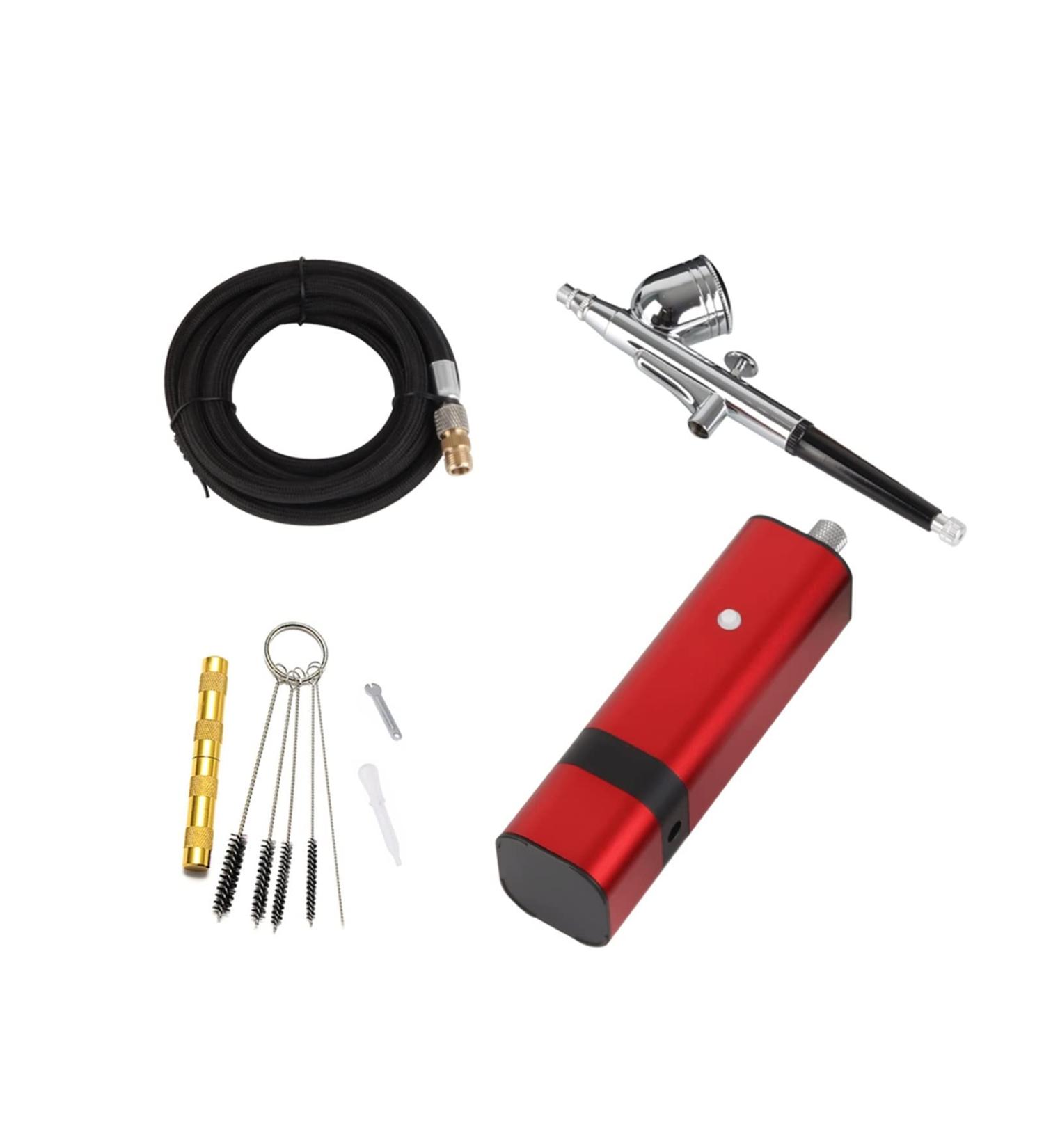 Universal Paint Spraye Rechargeable Airbrush Kit with Gravity Type Spray Gun for Art Model Body Paint Artist Makeup Nail Tattoos Cake Tools Painting Varnishing Lacquering - Buy Online on GoSupps.com