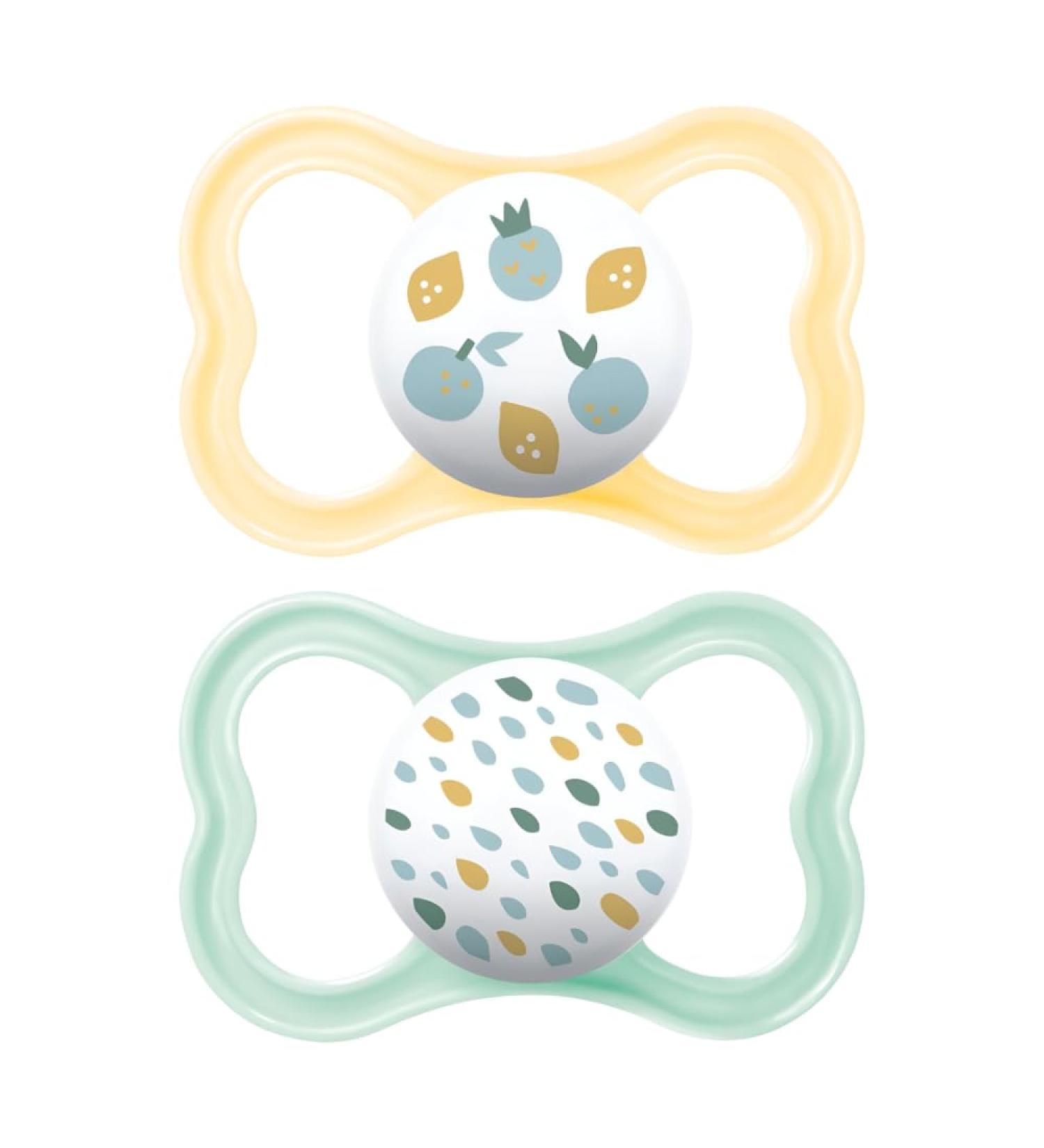 MAM Air Pacifiers Set of 2 | Skinsoft Silicone 6-16 Months Neutral - International Shipping Available - Buy Online on GoSupps.com