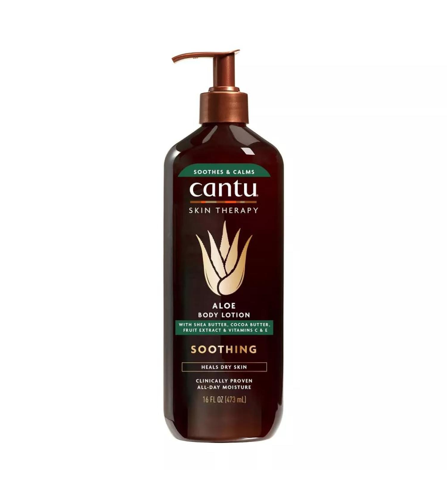 Cantu Aloe Vera Body Lotion | Hydrating 16 Fl Oz | Moisturizer for All Skin Types - International Shipping Available - Buy Online on GoSupps.com
