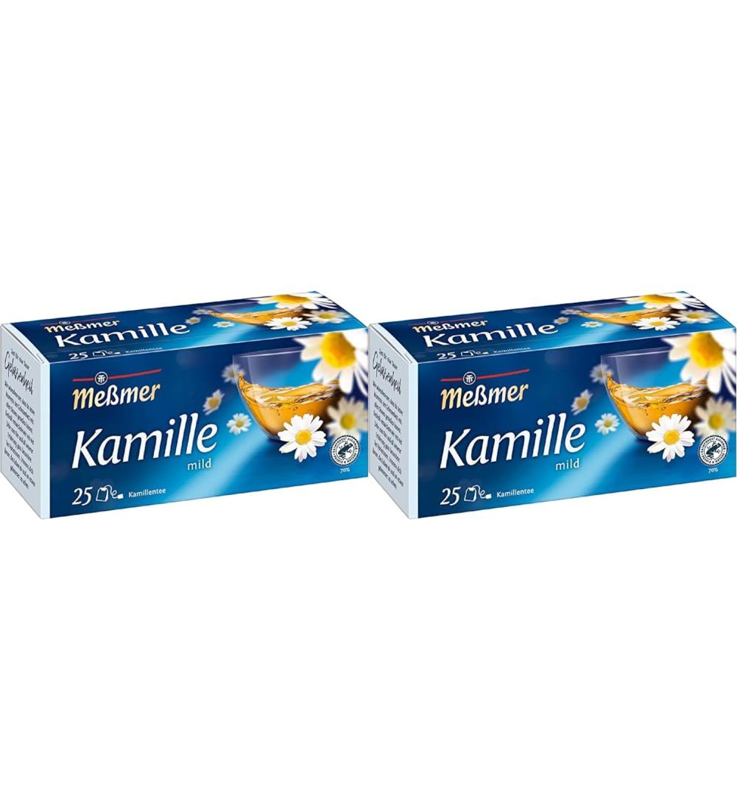 MeÃmer Chamomile Tea - Vegan Gluten-Free & Lactose-Free - 25 Tea Bags (Pack of 2) - International Shipping - Buy Online on GoSupps.com