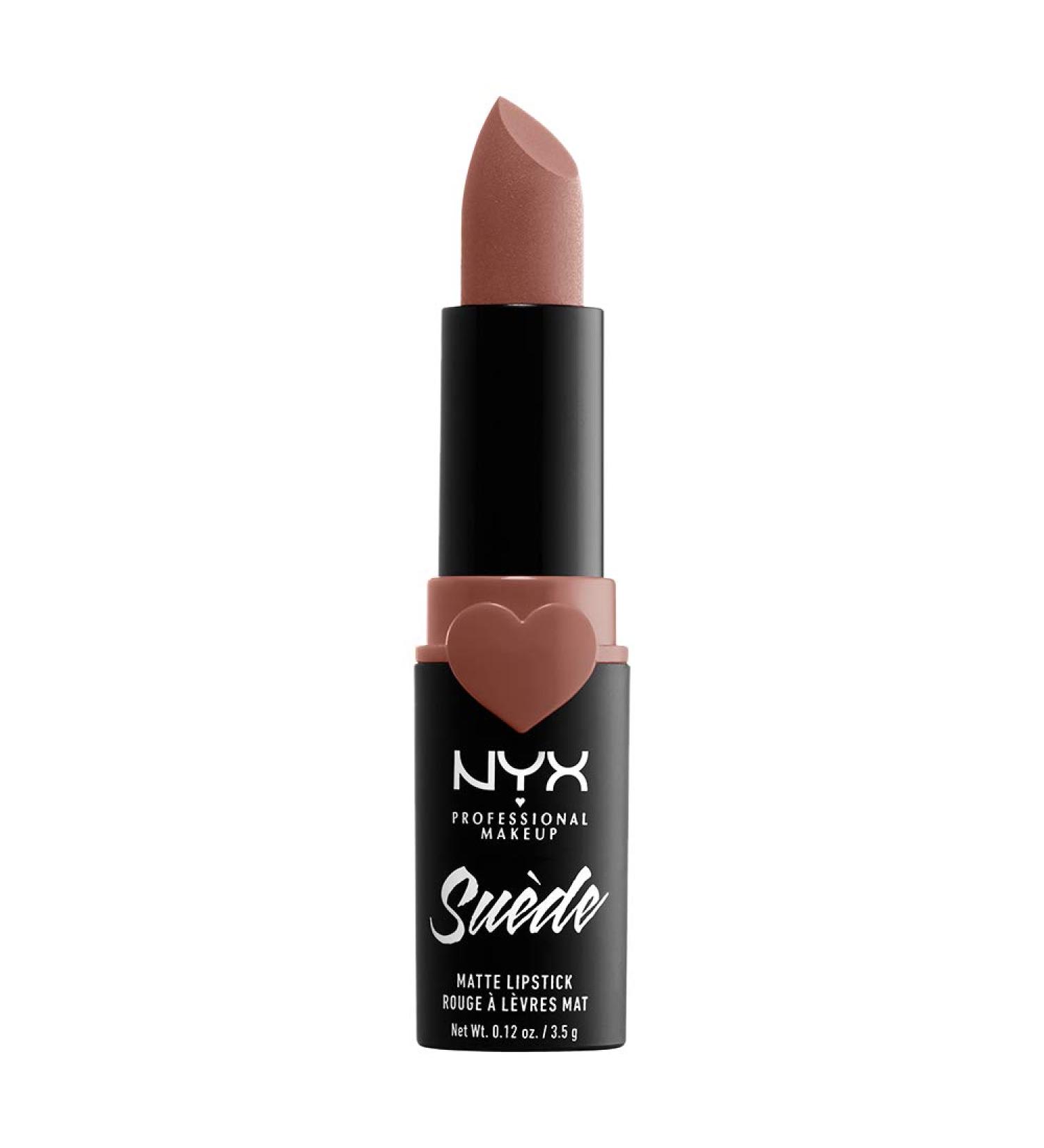 NYX Suede Matte Lipstick - Dainty Daze (Soft Pink) | Vegan Formula - Buy Online on GoSupps.com