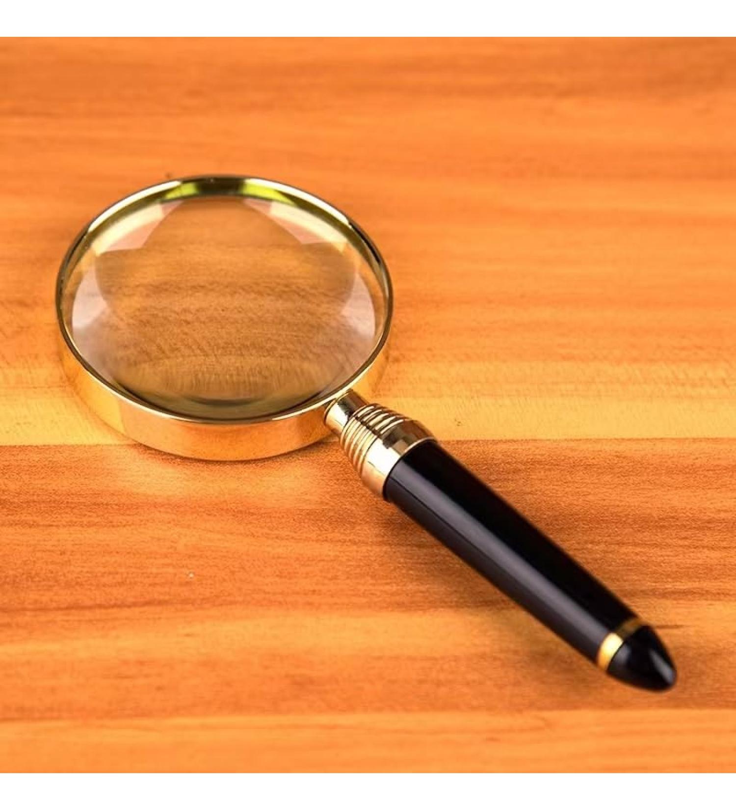 Portable Magnifying Glass 20 Times high-Definition Copper Magnifying Glass fine Copper Frame Identification and Maintenance of Old People Reading Children's Audience - Buy Online on GoSupps.com