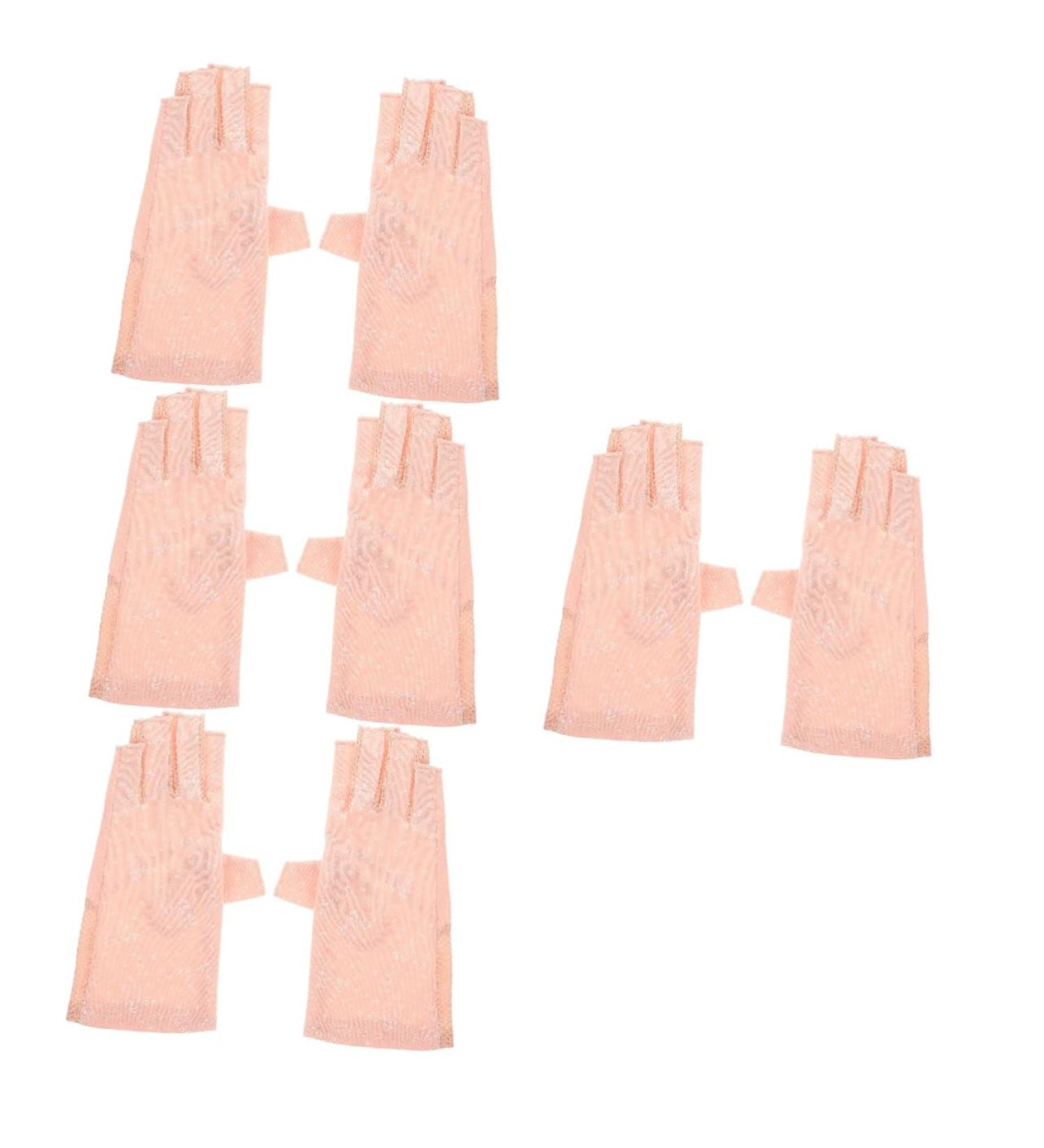 FRCOLOR 4 Pairs Sun Protection Half Finger Gloves Nylon Manicure Protection Miss - Buy Online on GoSupps.com