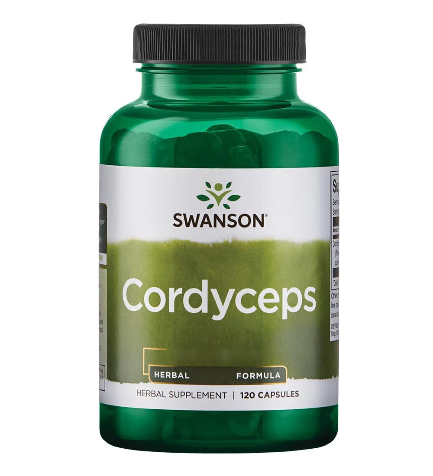 Swanson Cordyceps 600mg High Dosed 120 Capsules Lab Tested Soy Free Gluten Free Non-GMO - Buy Online on GoSupps.com