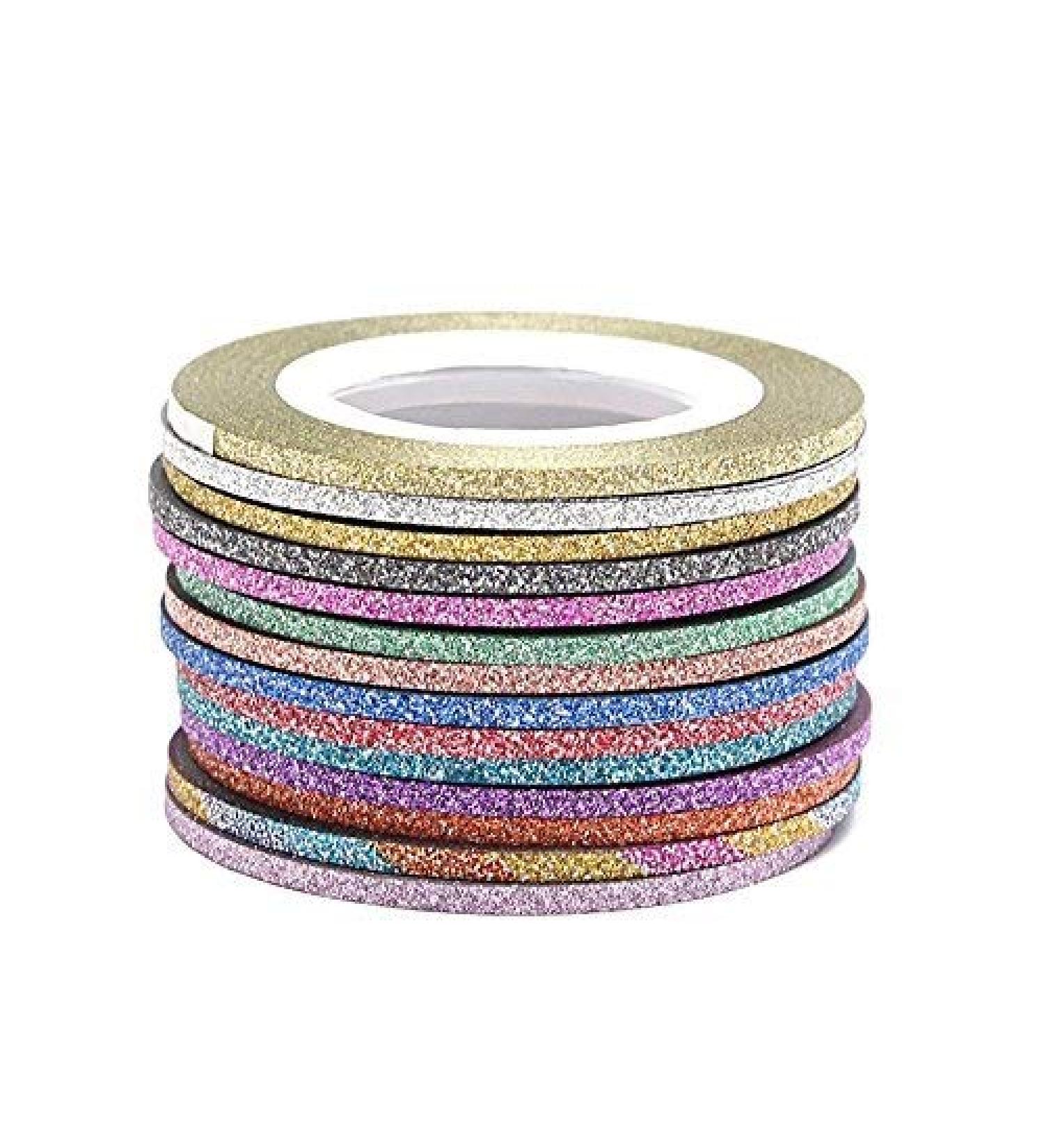 Oceaneshop 14 Colors Gold & Silver Nail Art Striping Tape Stickers Set | Women DIY Rolls Decoration 1/2/3mm - Buy Online on GoSupps.com
