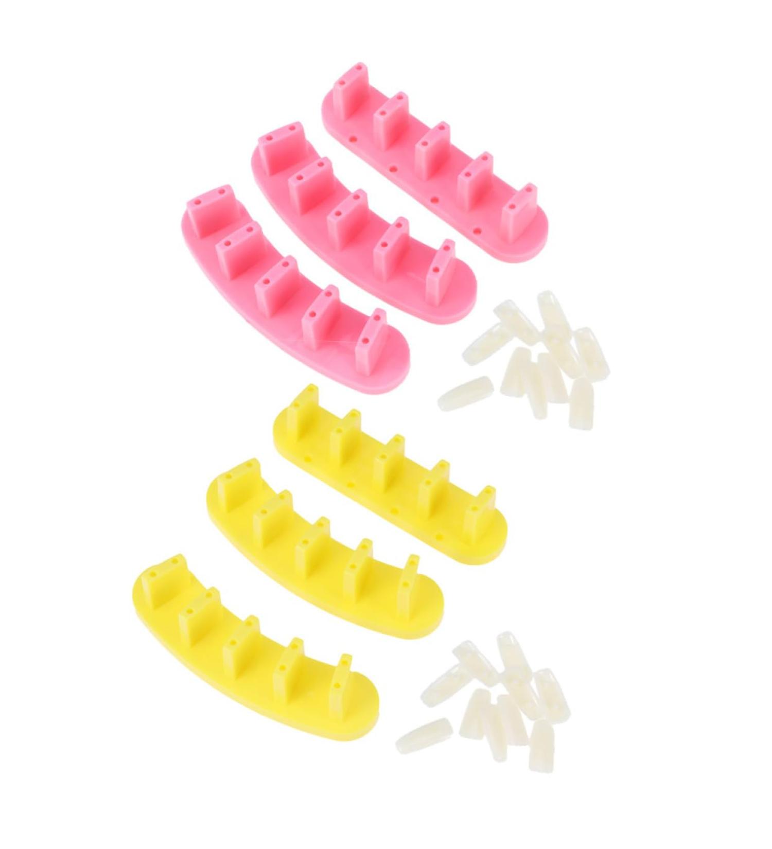 Housoutil 2 Boxes Nail Practice Stand Nail Art Stand for False Nail Acrylic Nail Art Holder Acrylic Stands for Display Nail Art Practice Holder Nail Display Stand Manicure Plastic Nail Stand 12X3cm Assorted Color - Buy Online on GoSupps.com