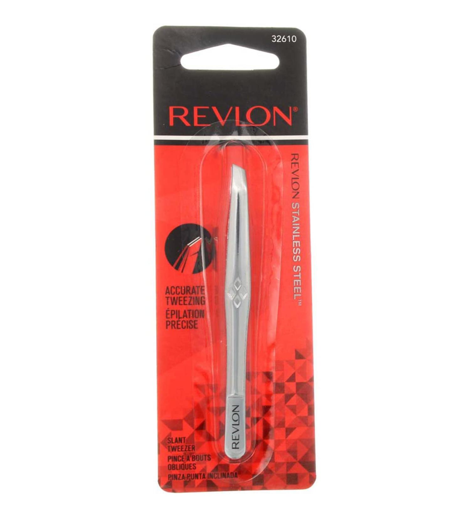 Revlon Stainless Steel Accurate Tweezing 1 ea - Pack of 2 | Precision Eyebrow Tweezers - Buy Online on GoSupps.com