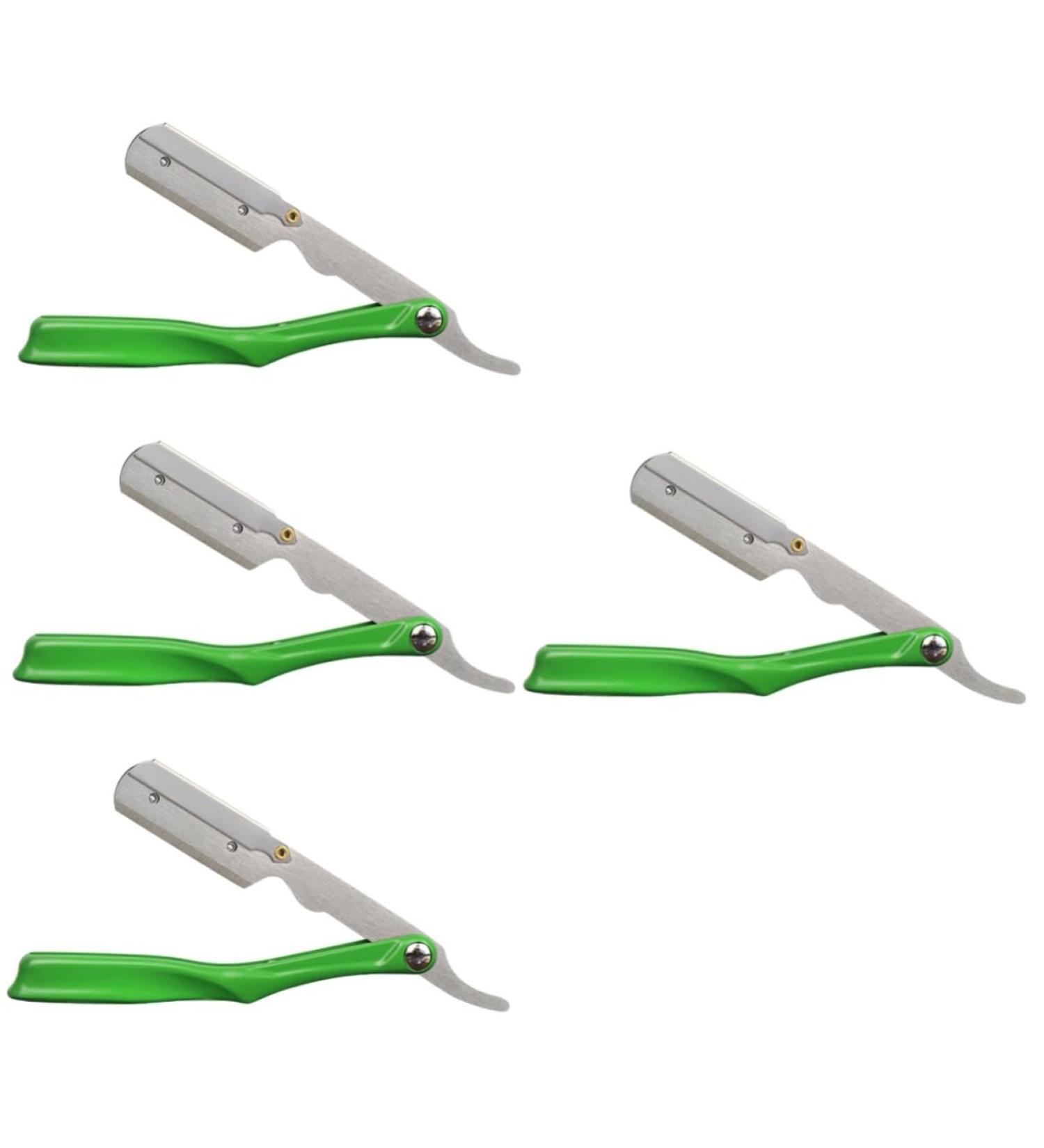 Housoutil 4-Piece Stainless Steel Cartridge Set for Manual Razors - Barber Tool & Blade Holder for Men - Buy Online on GoSupps.com