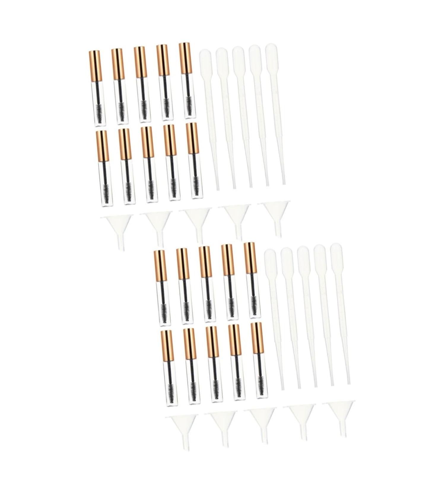 MAGICLULU 40 Pcs Mascara Empty Tube Mascara Empty Bottle Empty Mascara Vial Funnel Plastic Eyelash Pipette - Buy Online on GoSupps.com