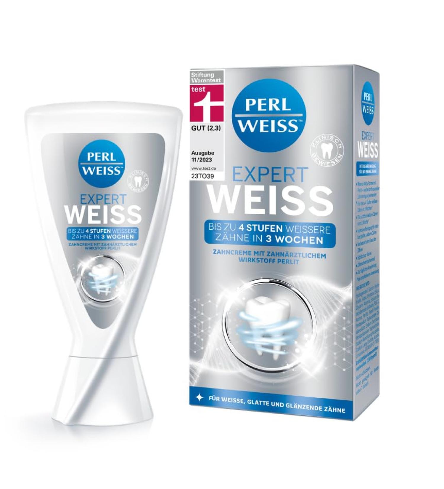Perlweiss Expert Weiss - Intensive Cleaning & Whiter Teeth with Perlite | 50ml International Shipping - Buy Online on GoSupps.com