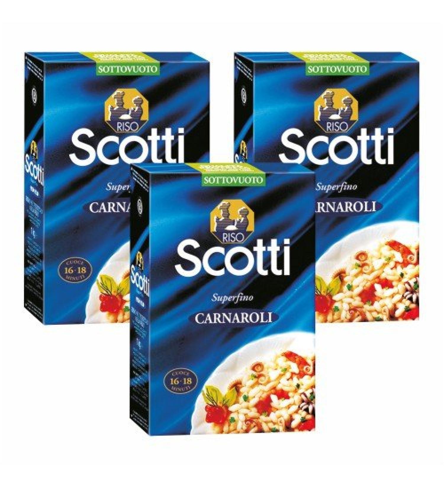 Riso Scotti 3 x Scotti Rice Carnaroli Rice 1000 g