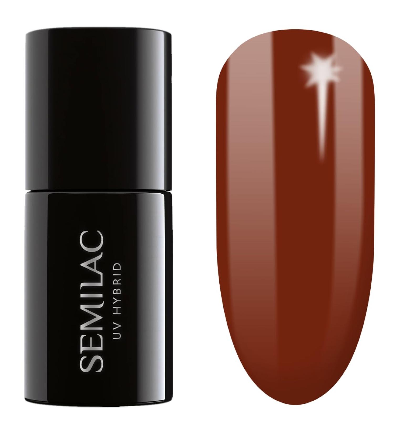 SEMILAC 418 Red Hot Beach Nail UV Gel Polish | Long Lasting and Easy to Apply | Soak off UV/Led | Perfect for Home and Professional Manicure and Pedicure 7 ml - Buy Online on GoSupps.com