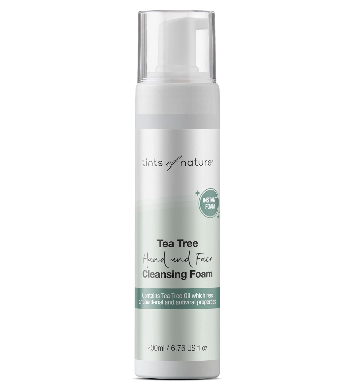 Tints of Nature Natural and Organic Hand & Face Cleansing Foam Cleanses and Refreshes Tea Tree Oil 1 x 50ml - Buy Online on GoSupps.com