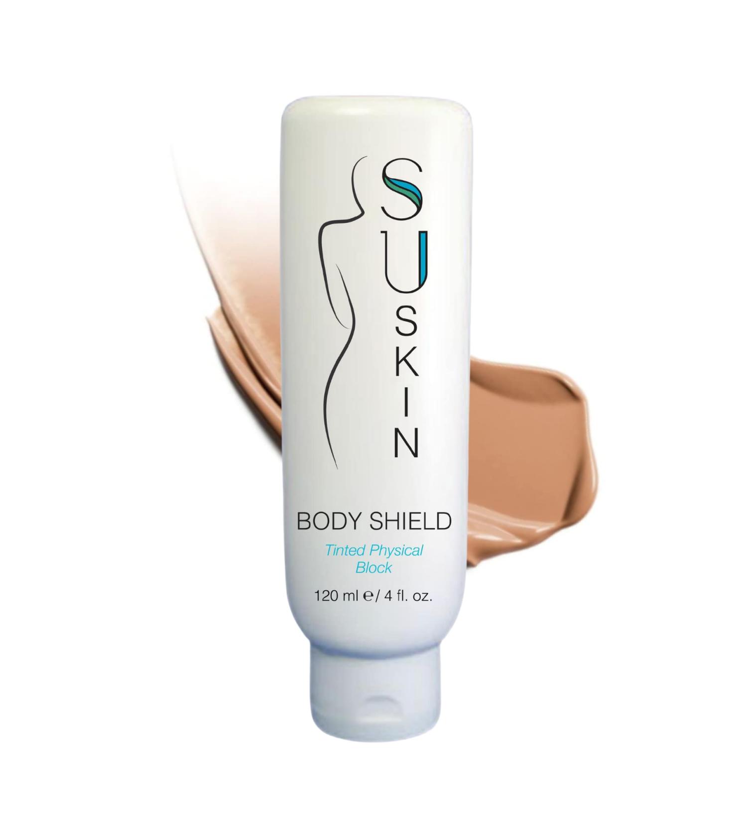 Su-Skin Body Shield Tinted Mineral Sunscreen - SPF Protection with Zinc Oxide & Titanium Dioxide for Glowing Skin - Buy Online on GoSupps.com
