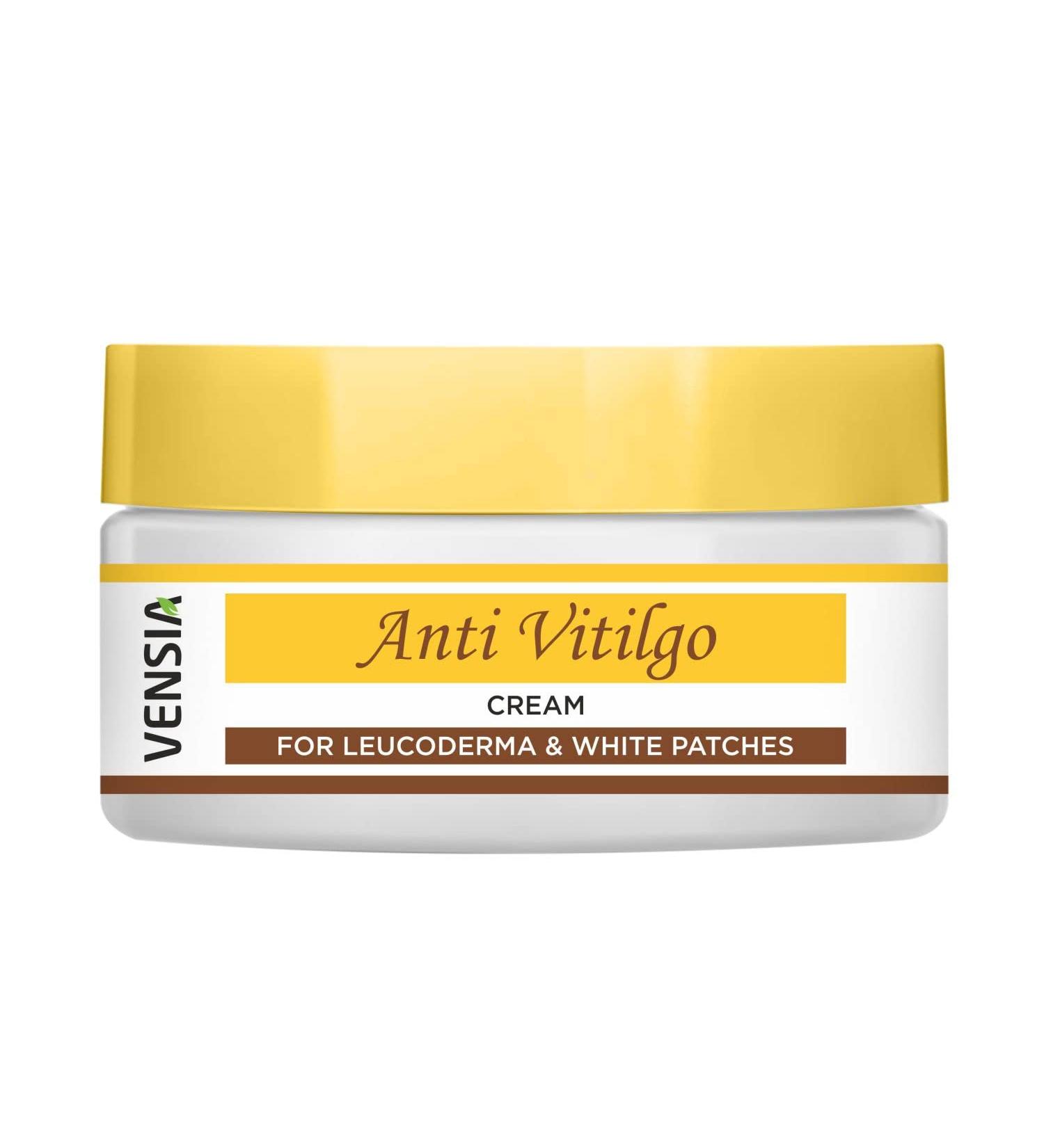 VENSIA Anti Vitiligo Cream | Super Effective on Vitiligo White Patches Discoloration of Skin Scar Removal 80 Gram - Buy Online on GoSupps.com