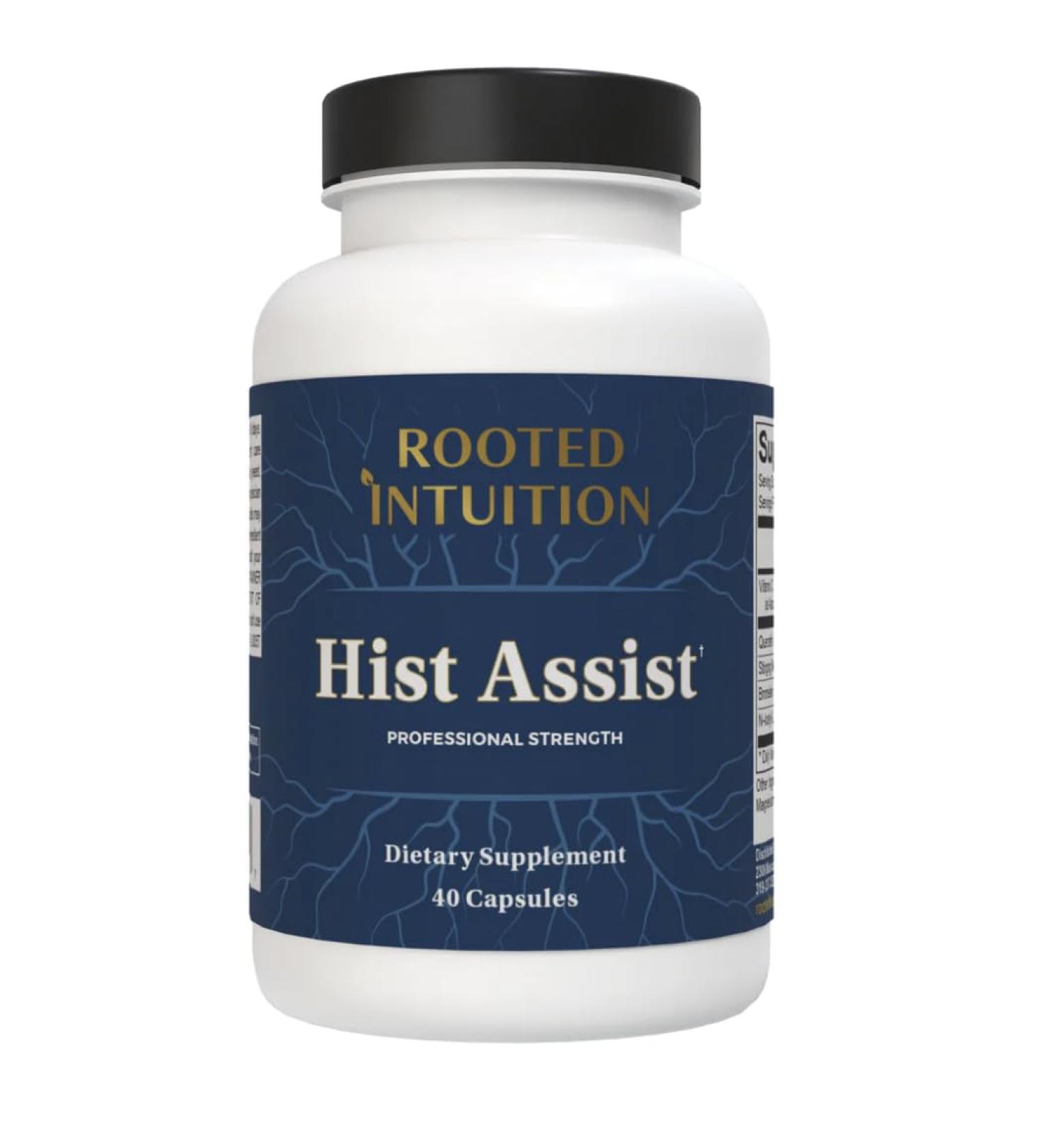 Rooted Intuition Hist Assist | Seasonal Sinus & Immune Balance Formula | Quercetin Bromelain NAC Nettle | Non-GMO Gluten Free | 40 Capsules - Buy Online on GoSupps.com