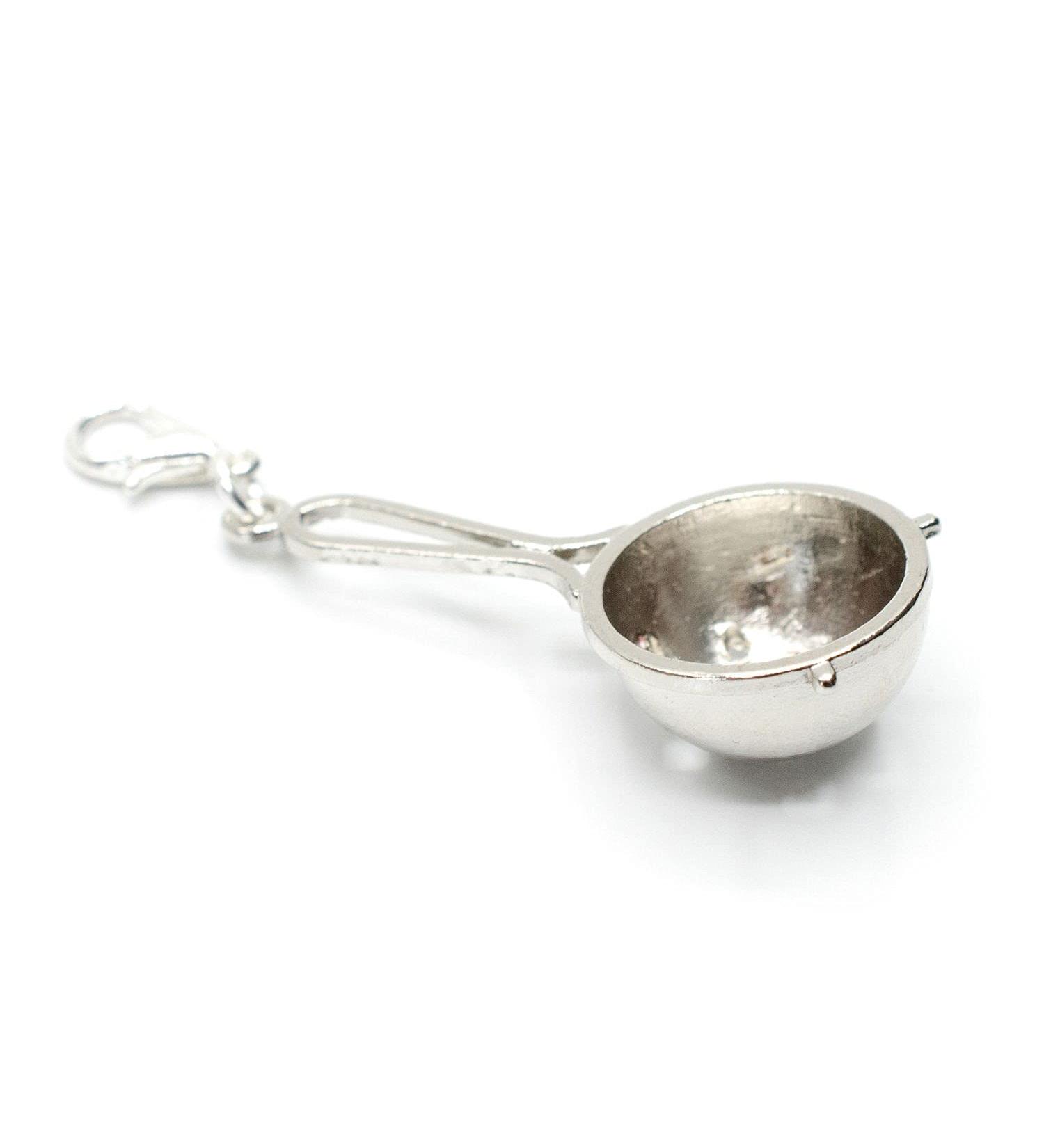 Miniblings Handmade Sieve Noodle Sieve Charm - Italian Pasta Zipper Puller & Jewelry Pendant - Silver-Plated Cooking Kitchen Accessory - Buy Online on GoSupps.com