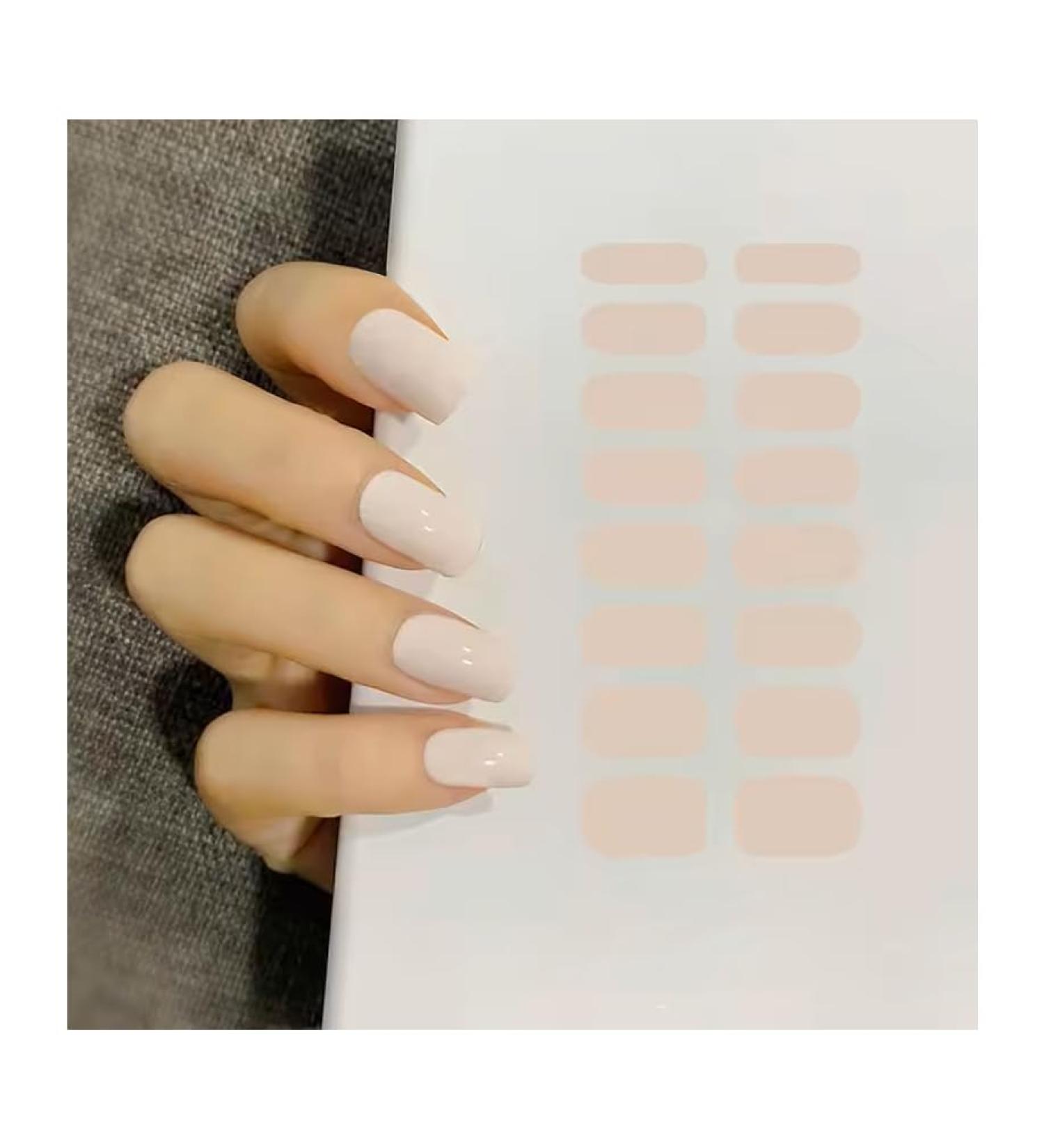 Nail Film Self-Adhesive | UV Hardening Gel for Perfect Manicure | Beige UV Nail Foils & Stickers | Geln gel for Easy Application - Buy Online on GoSupps.com