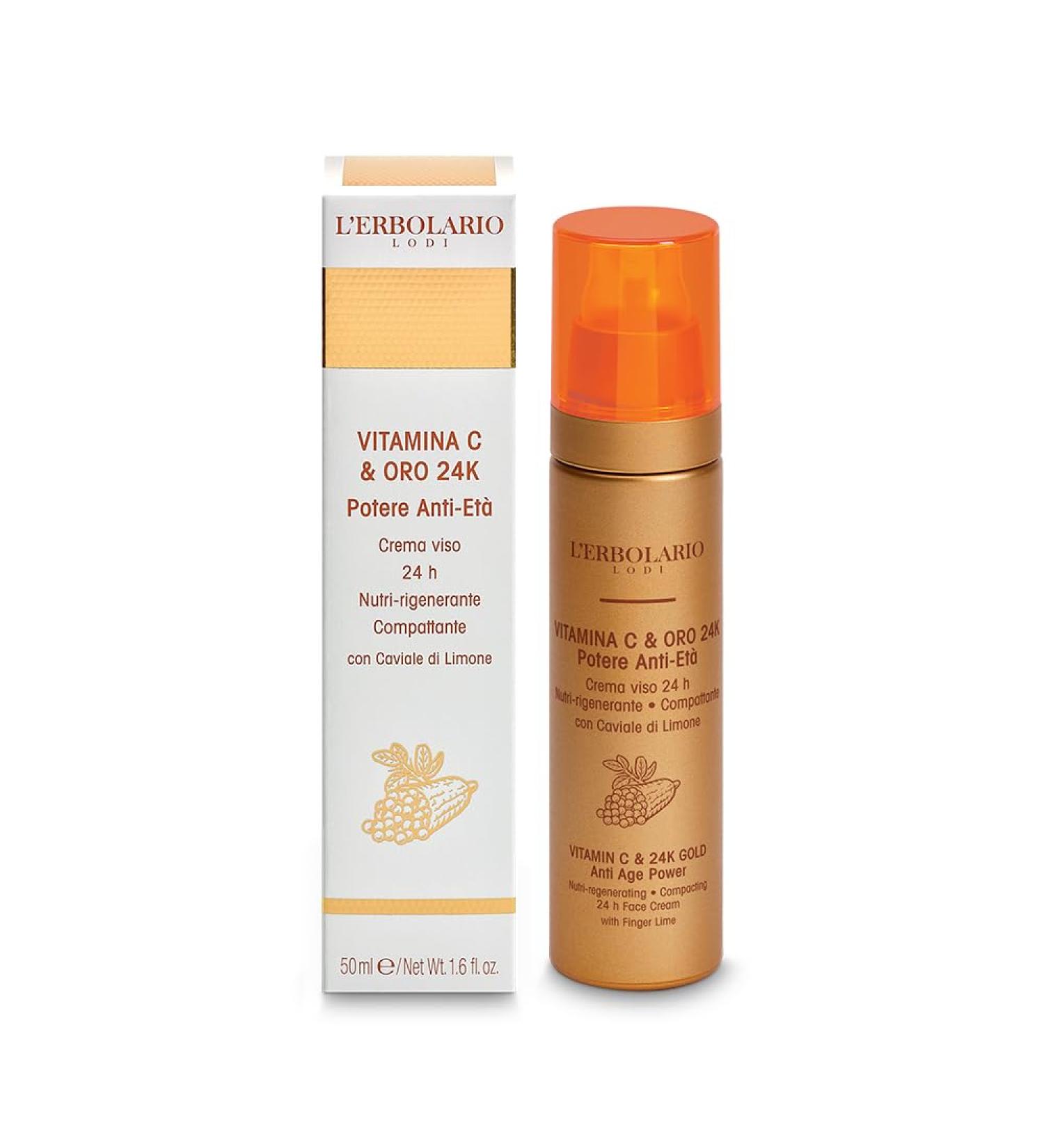 L'Erbolario - Intensive Face Treatment - Vitamin C & Gold 24K - 50 ml