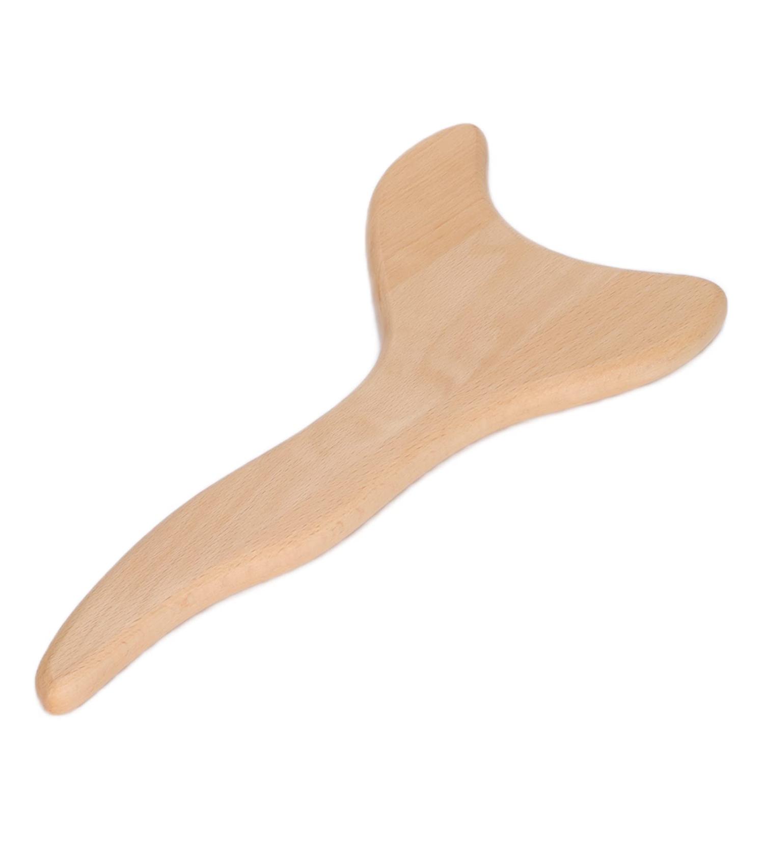 Verdant Touch Wooden Massage Board - Beech Gua Sha Tool for Neck & Body - Meridian Health Benefits - Buy Online on GoSupps.com