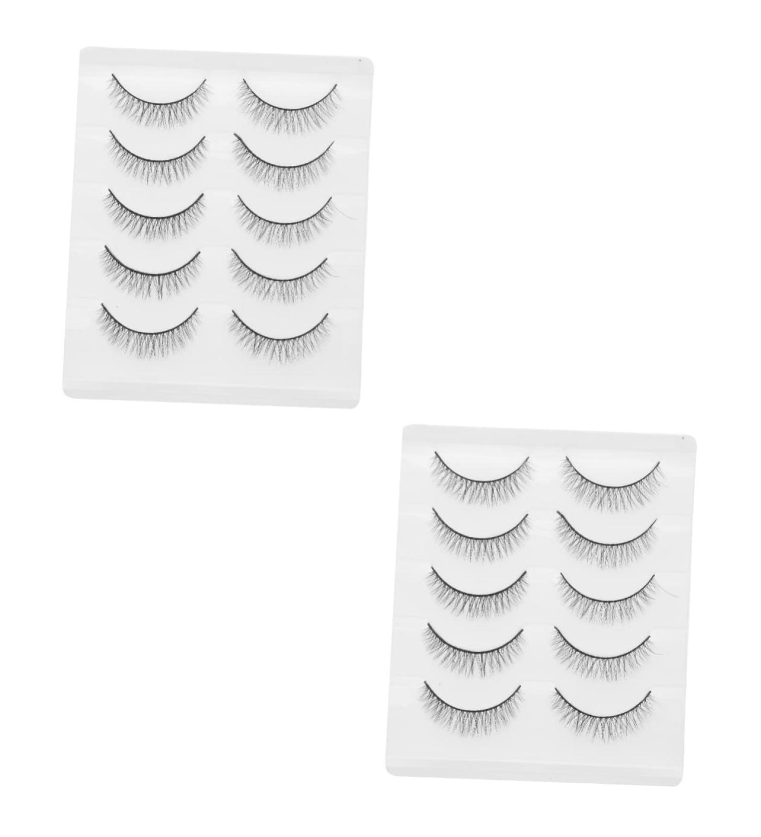 Beavorty 10 Pairs Short False Eyelashes Natural Mascara Pesta as Natural Women Fake Lashes Miss Extend Manual 1 count (Pack of 1) Black 2x2pcs - Buy Online on GoSupps.com