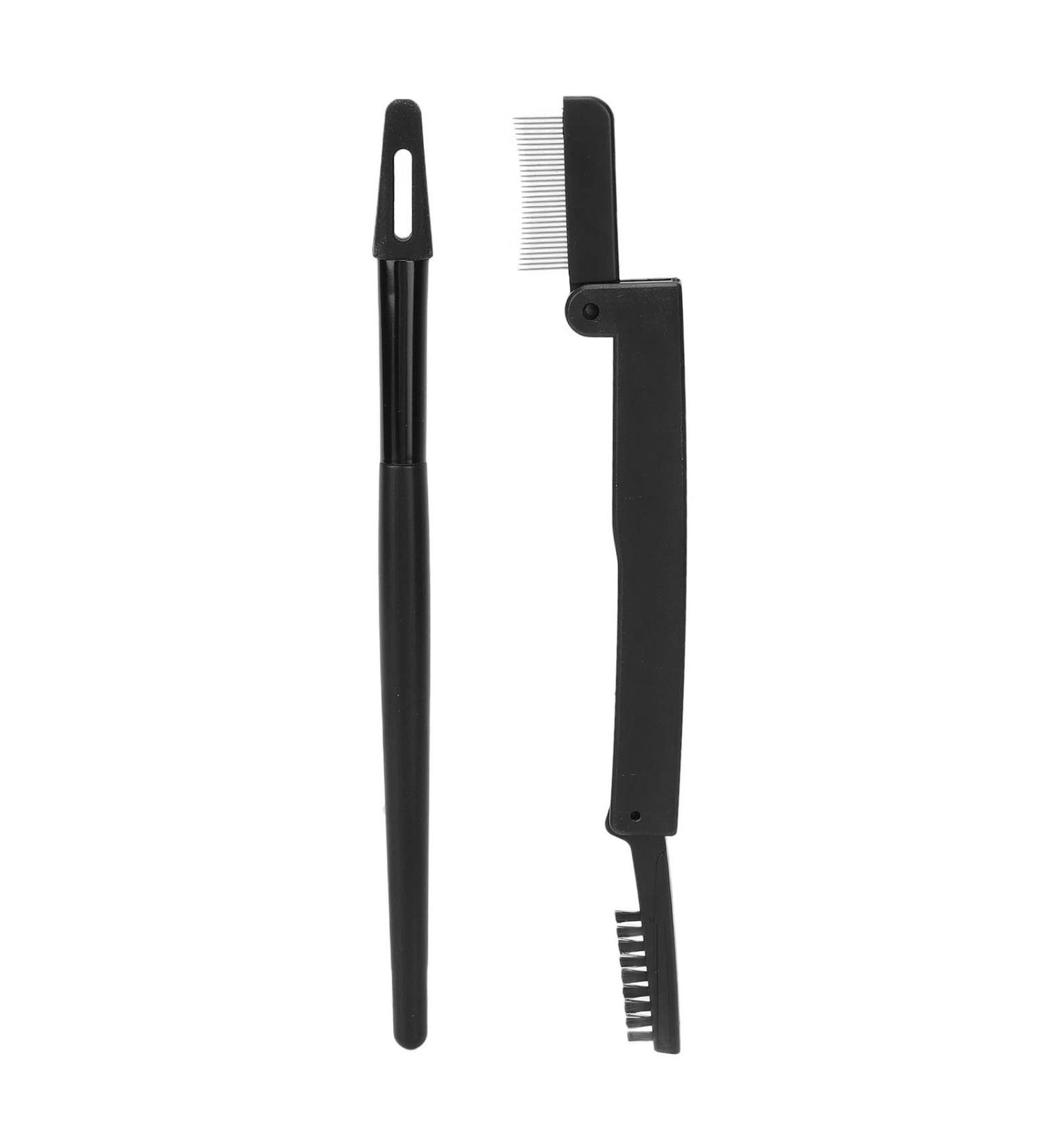 YAOGOHUA Silicone Plastic Black Ergonomic Handle with Folding Eyelash Comb for Makeup - Buy Online on GoSupps.com