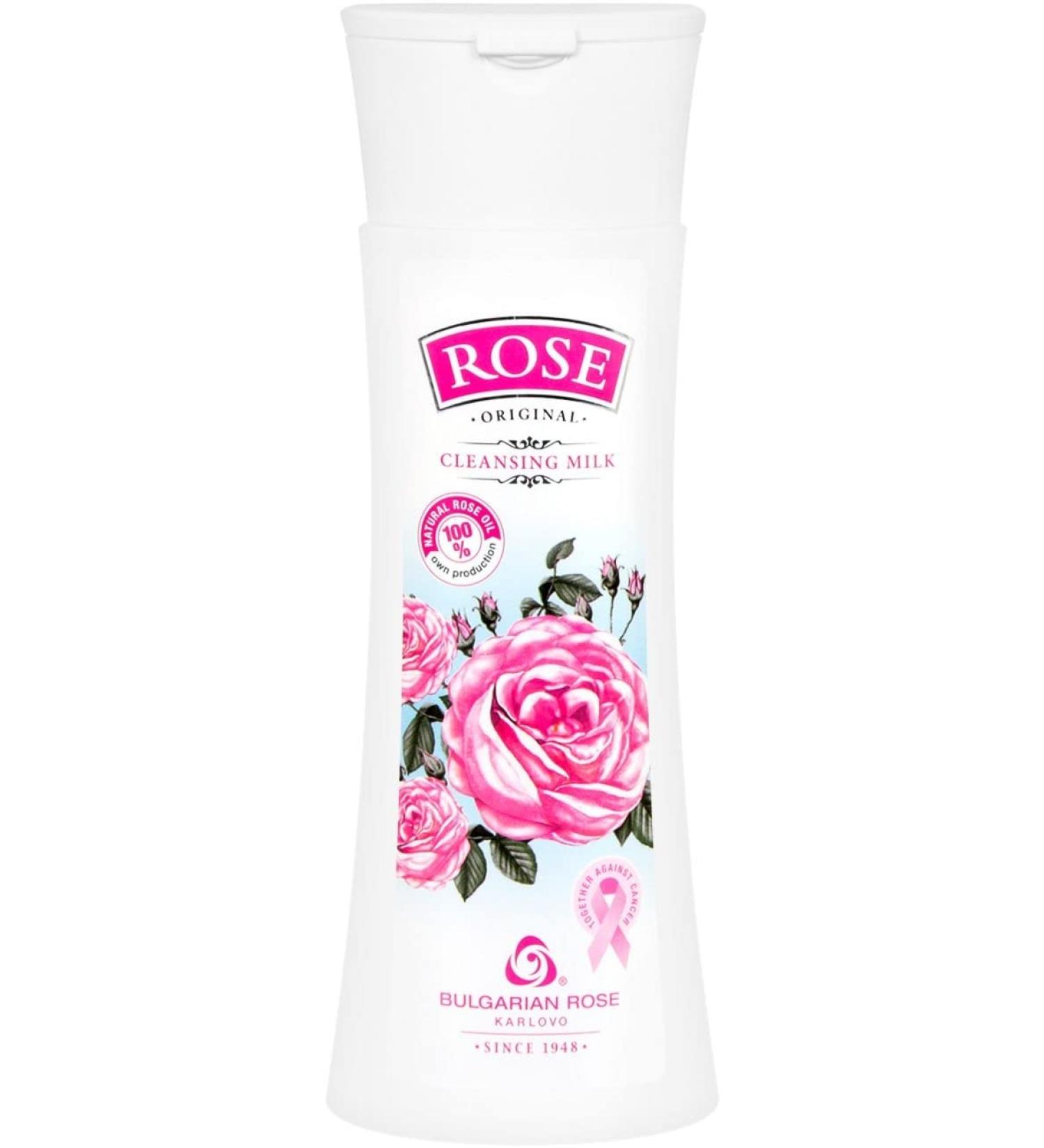 Natural Cleansing Milk with Rose Oil Rose Water and Vitamin B5 240 ml - Buy Online on GoSupps.com