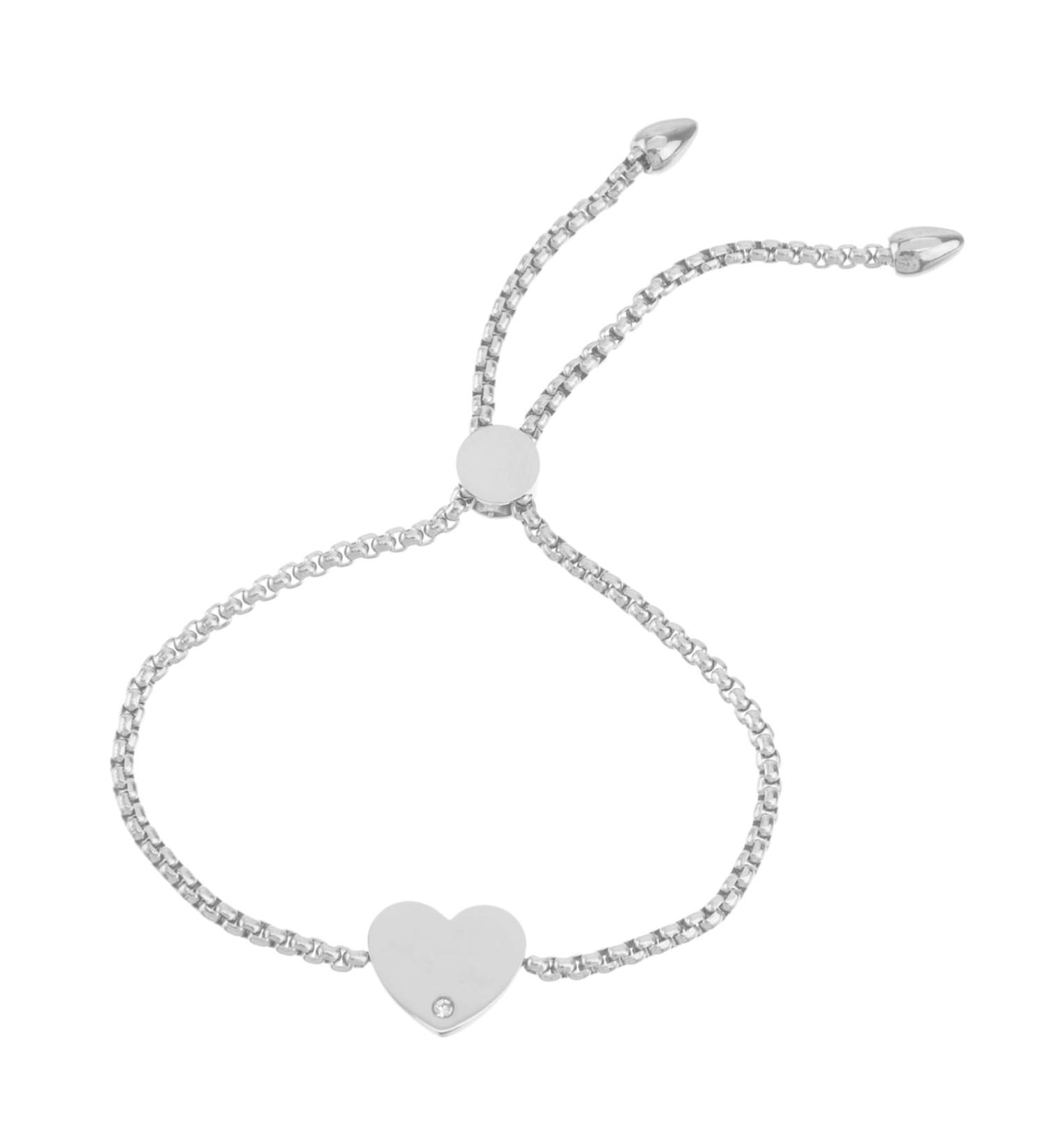 Holibanna 1pc Heart Titanium Steel Bracelet Bracelets for Women Lady Bracelet Bracelets Heart Initial Bracelets Heart Shaped Bracelet Gift Bracelet Miss Rhinestones Rose Gold Jewelry 20x15cm Silver - Buy Online on GoSupps.com