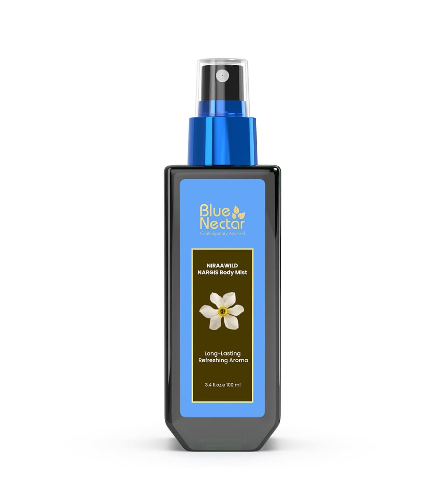 Blue Nectar Chamba Wild Nargis Body Mist for long lasting freshness and aromatic body odor (3.4 Fl oz) Floral Daffodil (Nargis) 3.4 Fl Oz (Pack of 1) - Buy Online on GoSupps.com