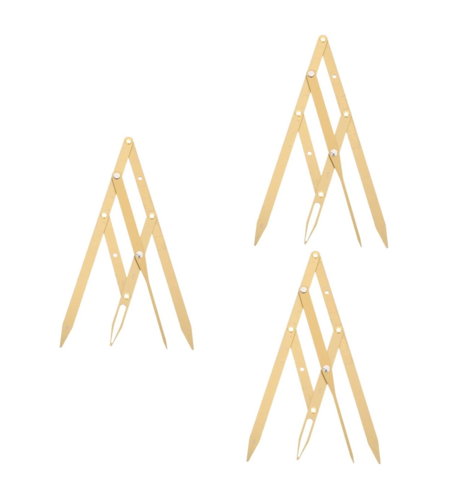 Beavorty 3 pcs Generation Second Steel Makeup Pencil Caliper Measuring Mean Gadgets Tools Golden Positioning 25x5x0.6cmx3pcs Goldenx3pcs - Buy Online on GoSupps.com