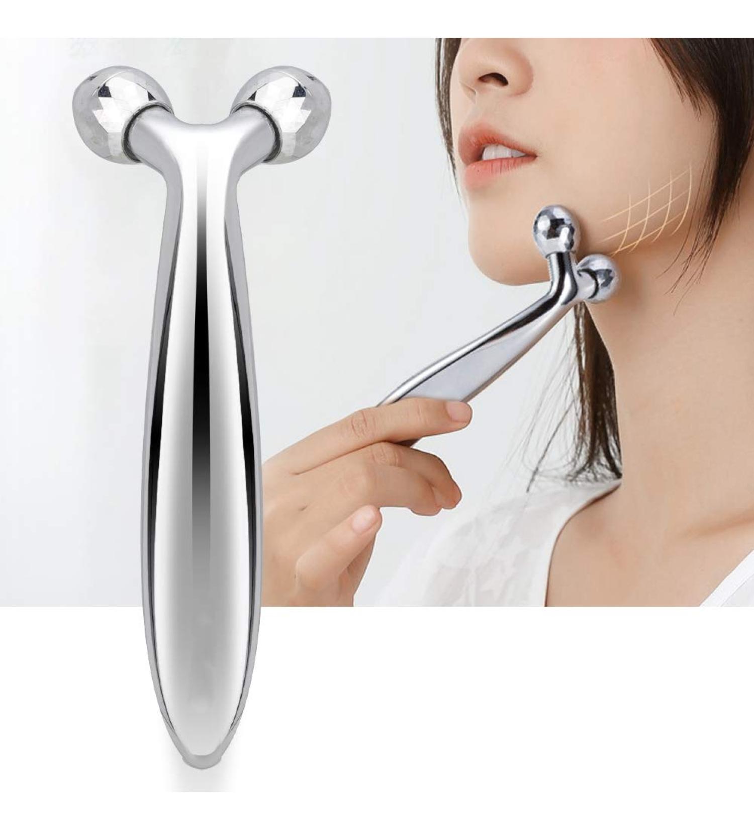 3D Face Massager Roller Portable Neck Lift Roller V-Face Slimming Roller Massager Double Chin Slimming Massager Anti Aging Wrinkles Face Lift Handle Easy To Grip - Buy Online on GoSupps.com