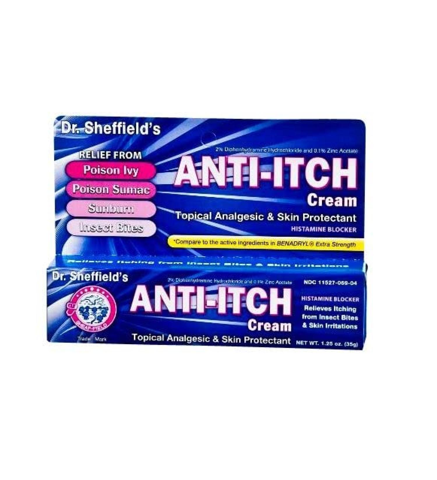 Dr. Sheffield's Anti-Itch Cream Topical Analgesic & Skin Protectant - MS60746 (4 Box)