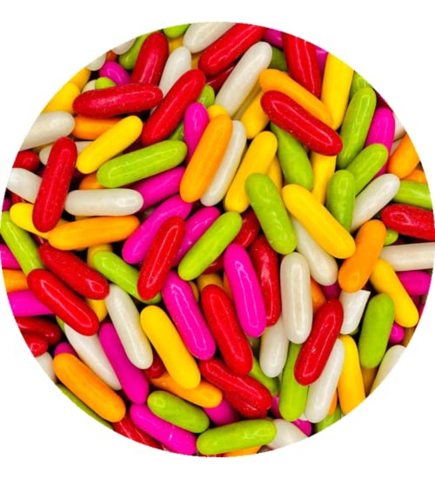 Taveners Liquorice Comfits 1kg Gift Pouch - Liquorice pieces with colourful sugar coating - Traditional Old Fashioned Sweets