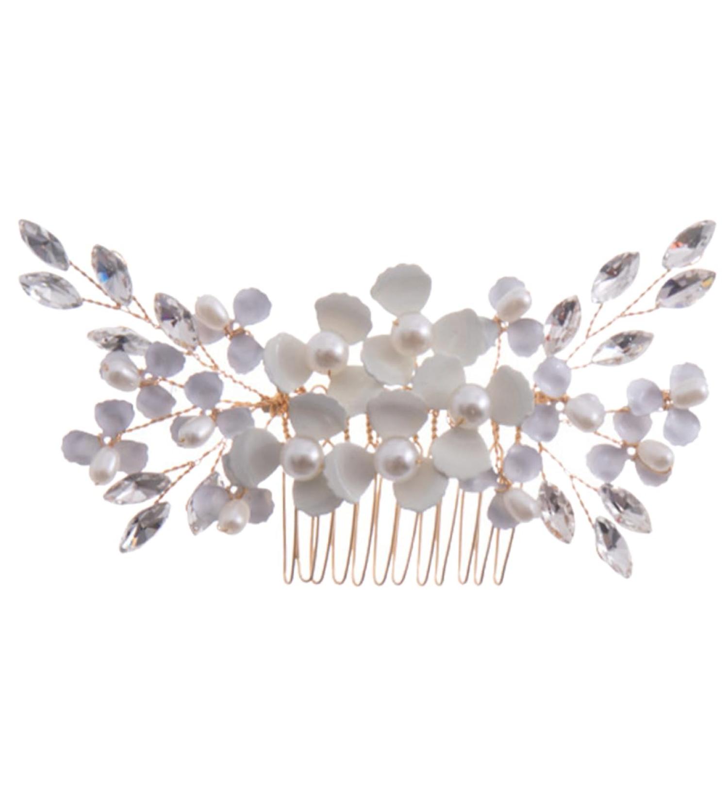 Mikinona Hair Accessories Hair Comb Hair Clip Lightweight Hair Accessory Hair Barrettes Hair Pin Hairpin Barrettes for Hair Girl Headpieces for Wedding Pearl Headpiece - Buy Online on GoSupps.com