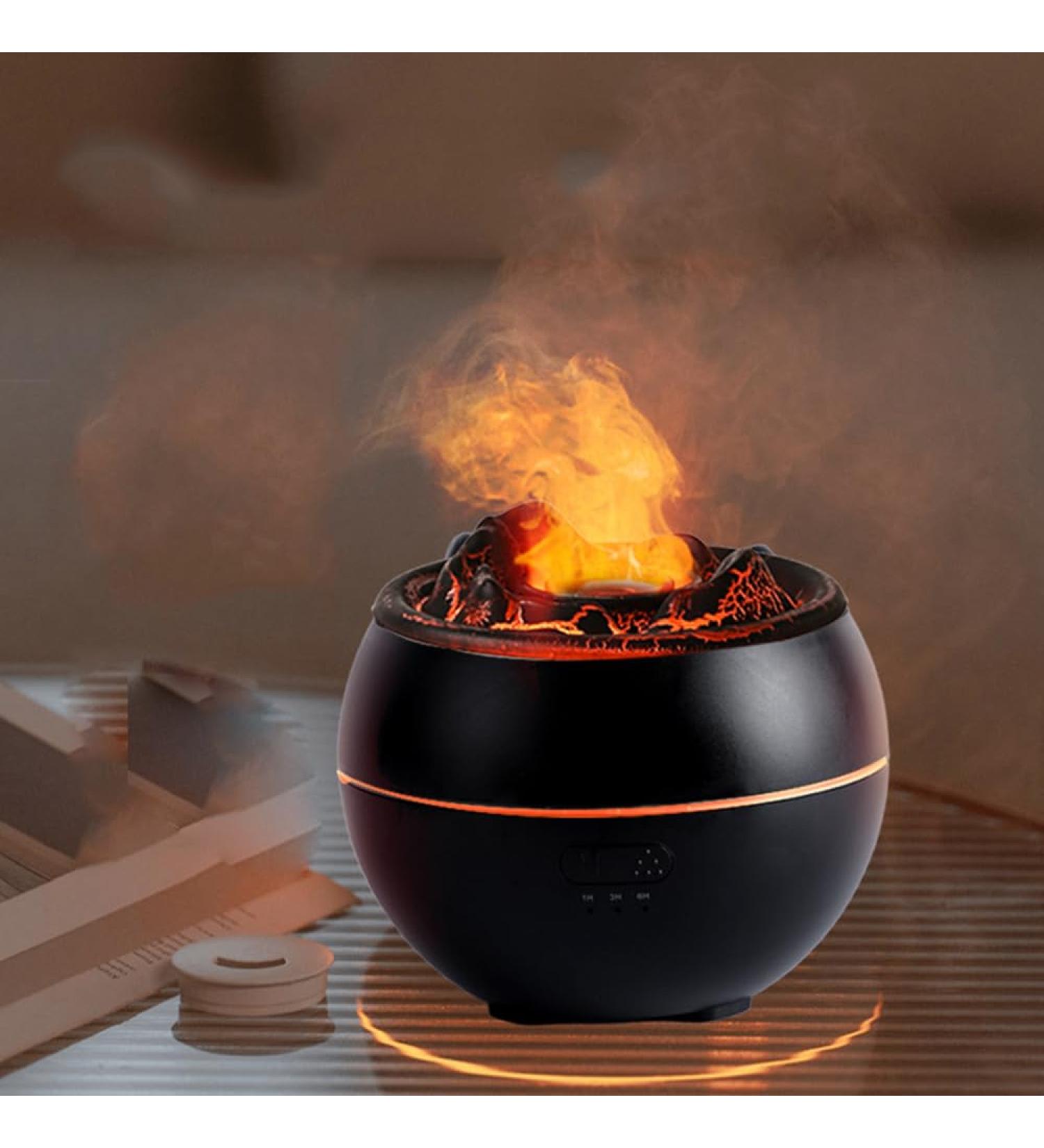 Essential Oil Diffuser - Black 360ml Flame Aromatherapy Diffuser for Home & Bedroom | International Shipping - Buy Online on GoSupps.com