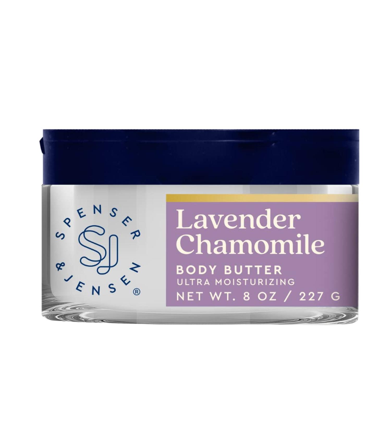Spenser & Jensen Lavender Chamomile Body Butter - Hydrating Moisturizer for All Skin Types - 8 Oz (Pack of 1) - Buy Online on GoSupps.com