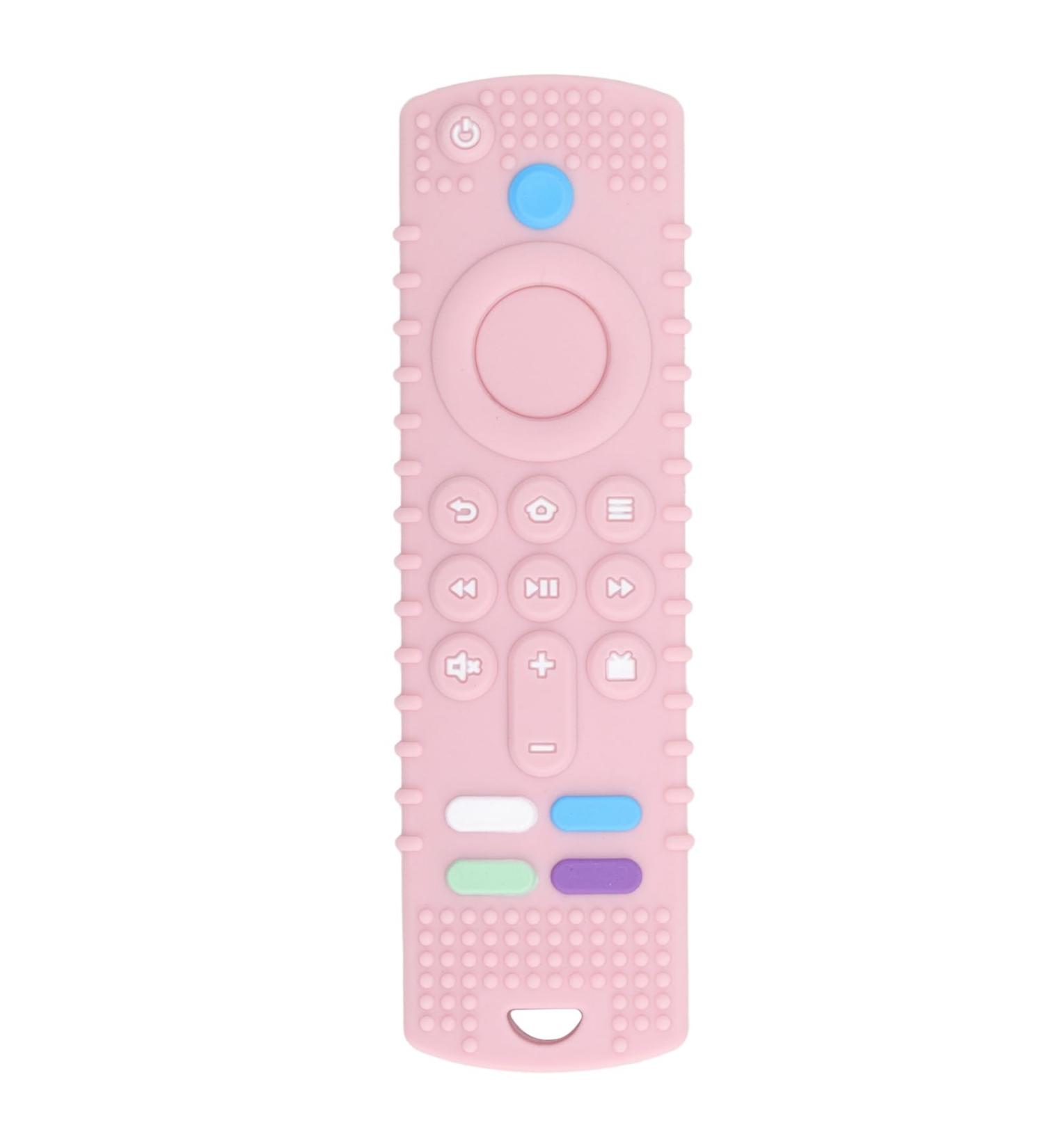 Baby Bite Ring Toy - Soft Silicone Remote Control Shape | BPA-Free Early Learning Toy for 3-24 Months (Pink) - Buy Online on GoSupps.com