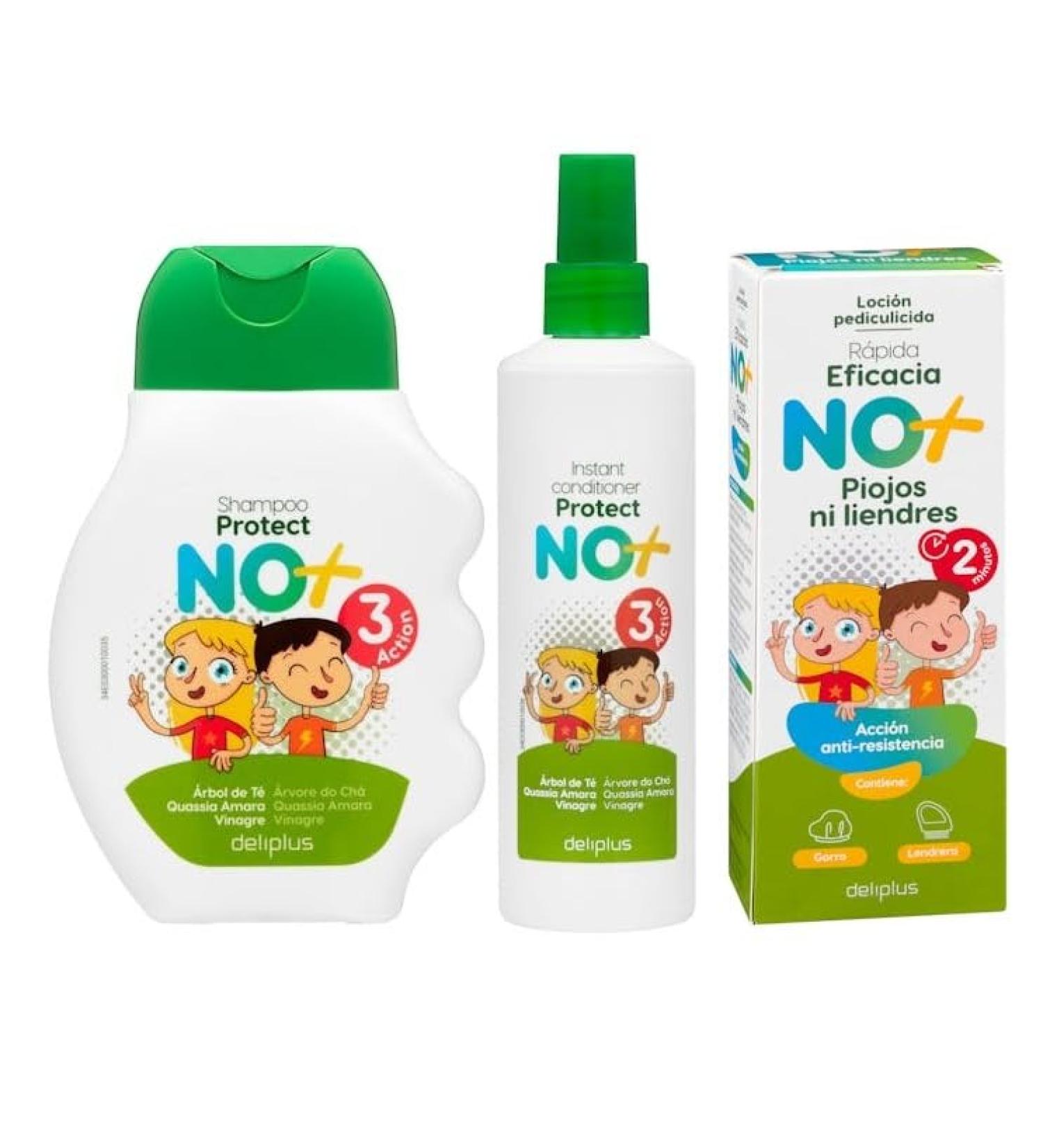 Treatment of lice and lice lotion + hat + lumbar support + shampoo + conditioner triple action Deliplus preventive with tea tree vinegar and qussia amara 150 ml + 250 ml + 300 ml - Buy Online on GoSupps.com