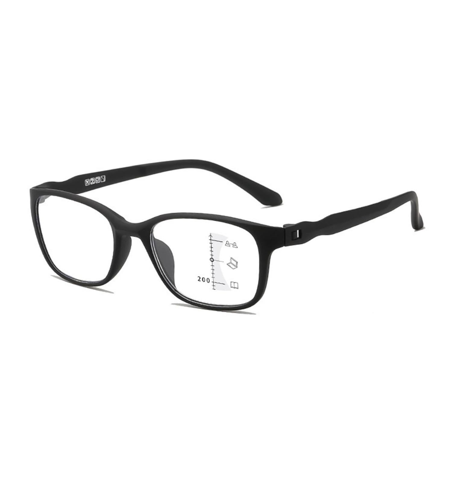 Screw-Free Progressive Multifocus Reading Glasses - Ultra-Light Anti-Blue Light Design - Stylish Black Frame - International Shipping Available - Buy Online on GoSupps.com