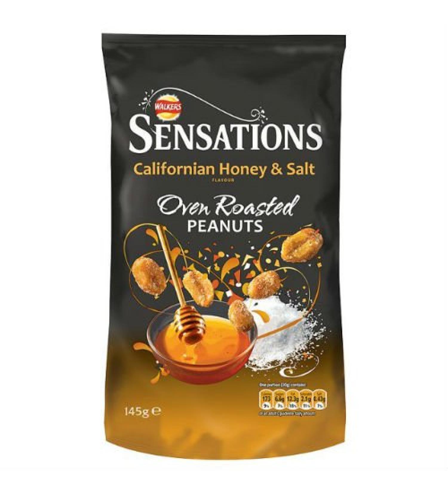 Walkers Walkers Sensations Set of 18 California honey and salt peanuts 145 g