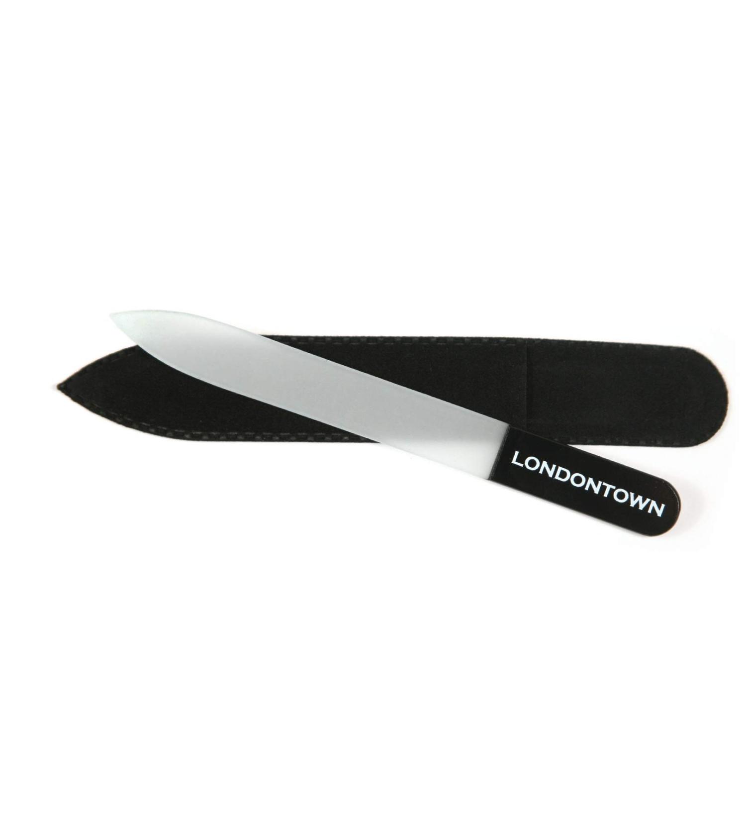 LONDONTOWN Glass Nail File Black - 0.48 oz (Pack of 1) | Gentle Nail Care Tool - Buy Online on GoSupps.com