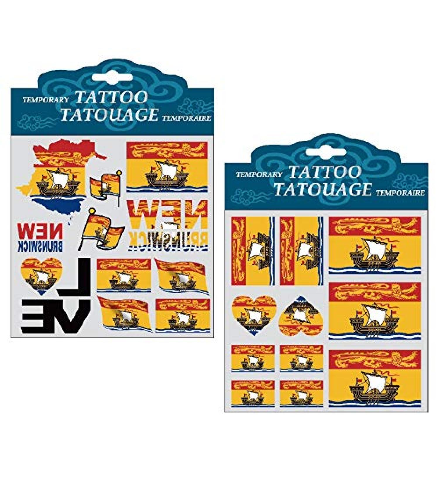 New Brunswick Temporary Tattoos (2 pack)