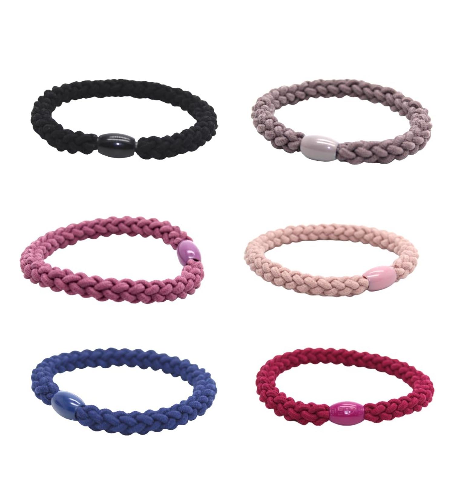 5 Pieces Hair Bands for Women Girls Cotton Bands Ponytail Holders for Thick Curly Hair - Buy Online on GoSupps.com