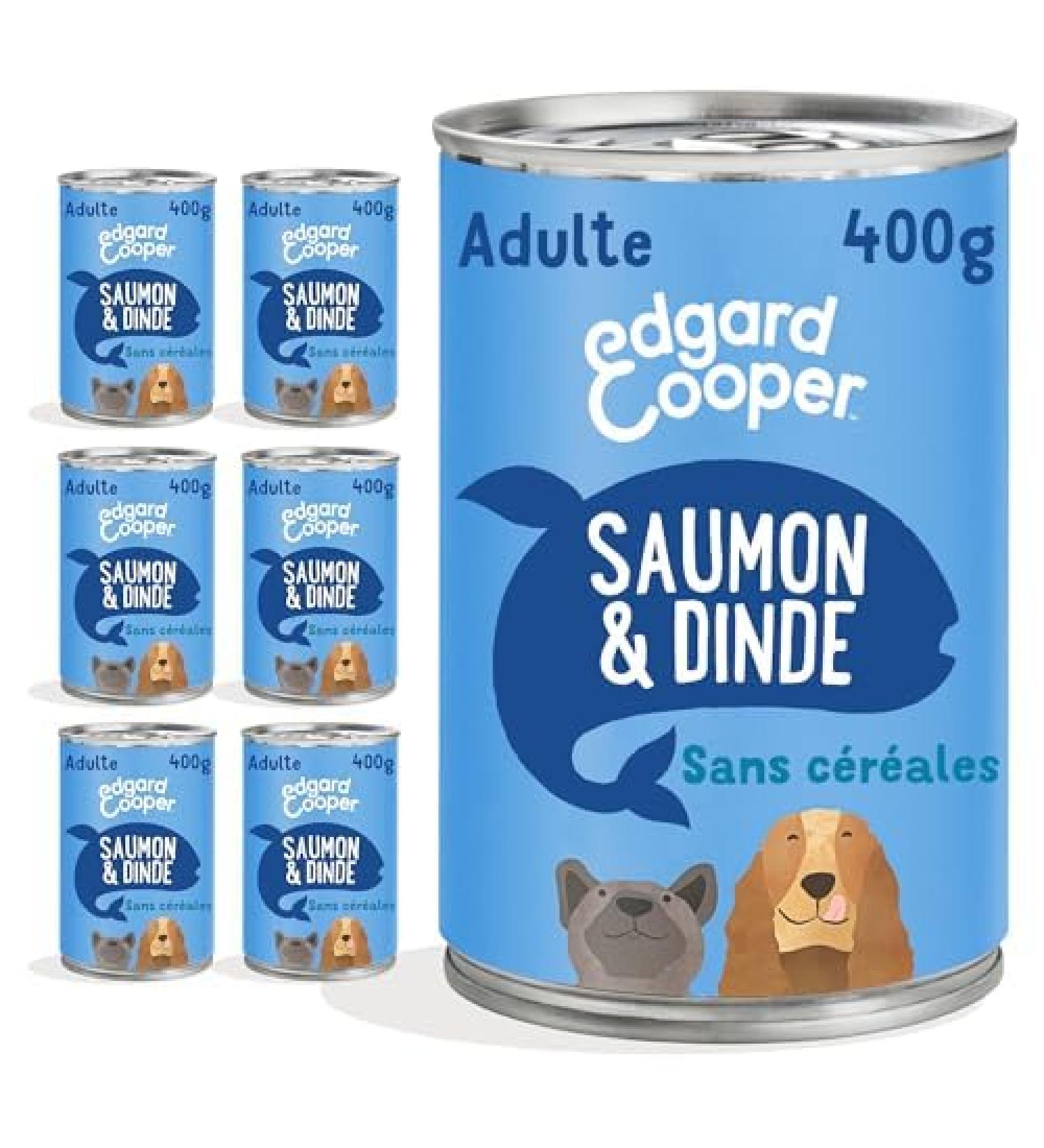 Edgard & Cooper Dog P t (Salmon & Turkey 400g x 6) Grain Free Fresh Meat & Fish & Quality Protein Real Ingredients for Dogs Hypoallergenic No Added Sugars - Buy Online on GoSupps.com