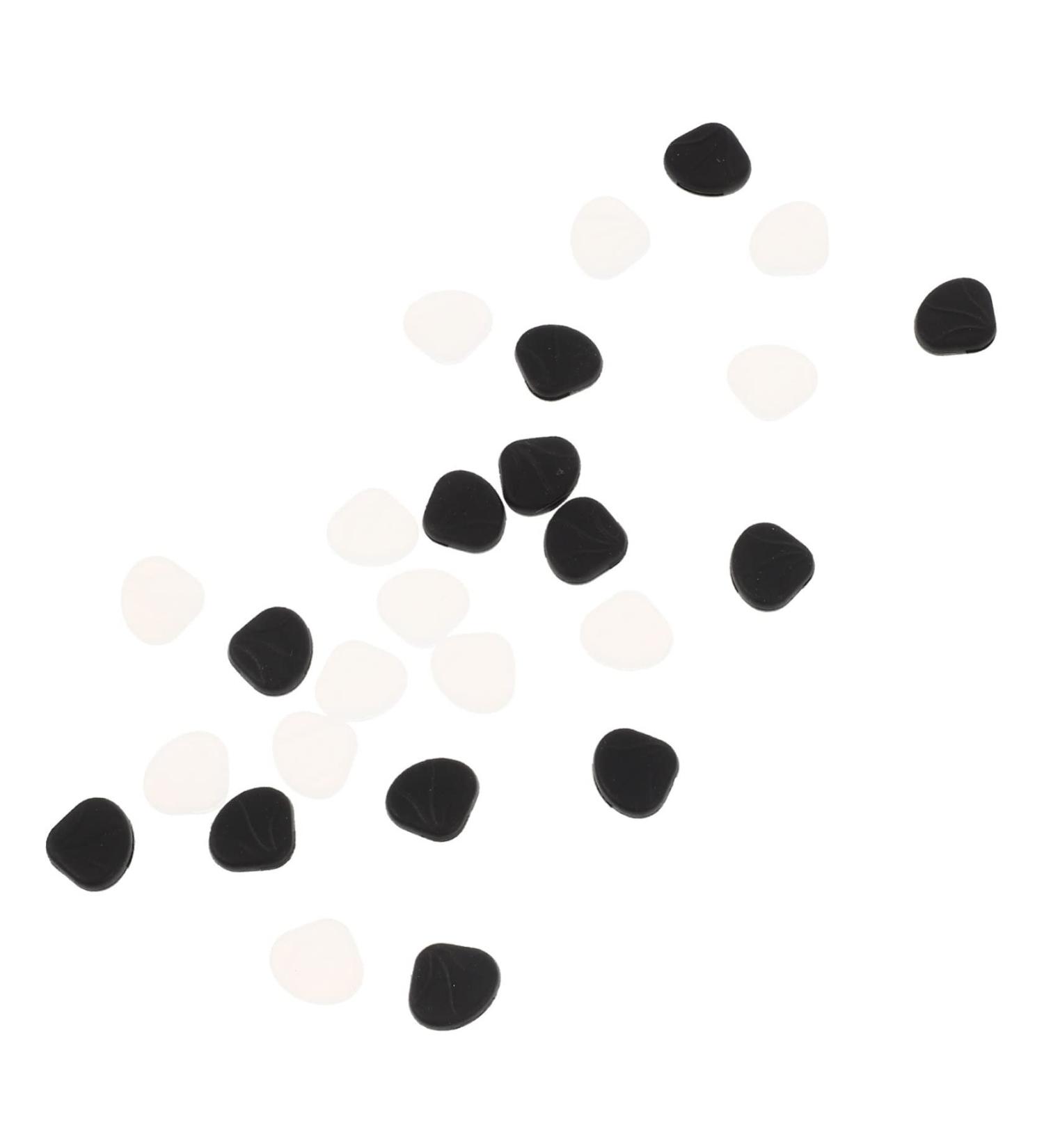 Osaladi 14 Pairs Anti-Slip Glasses Holders Small Anti-Drop Pebble Gel Ear Pads for Kids & Adults Black & White Frame Hooks - Buy Online on GoSupps.com