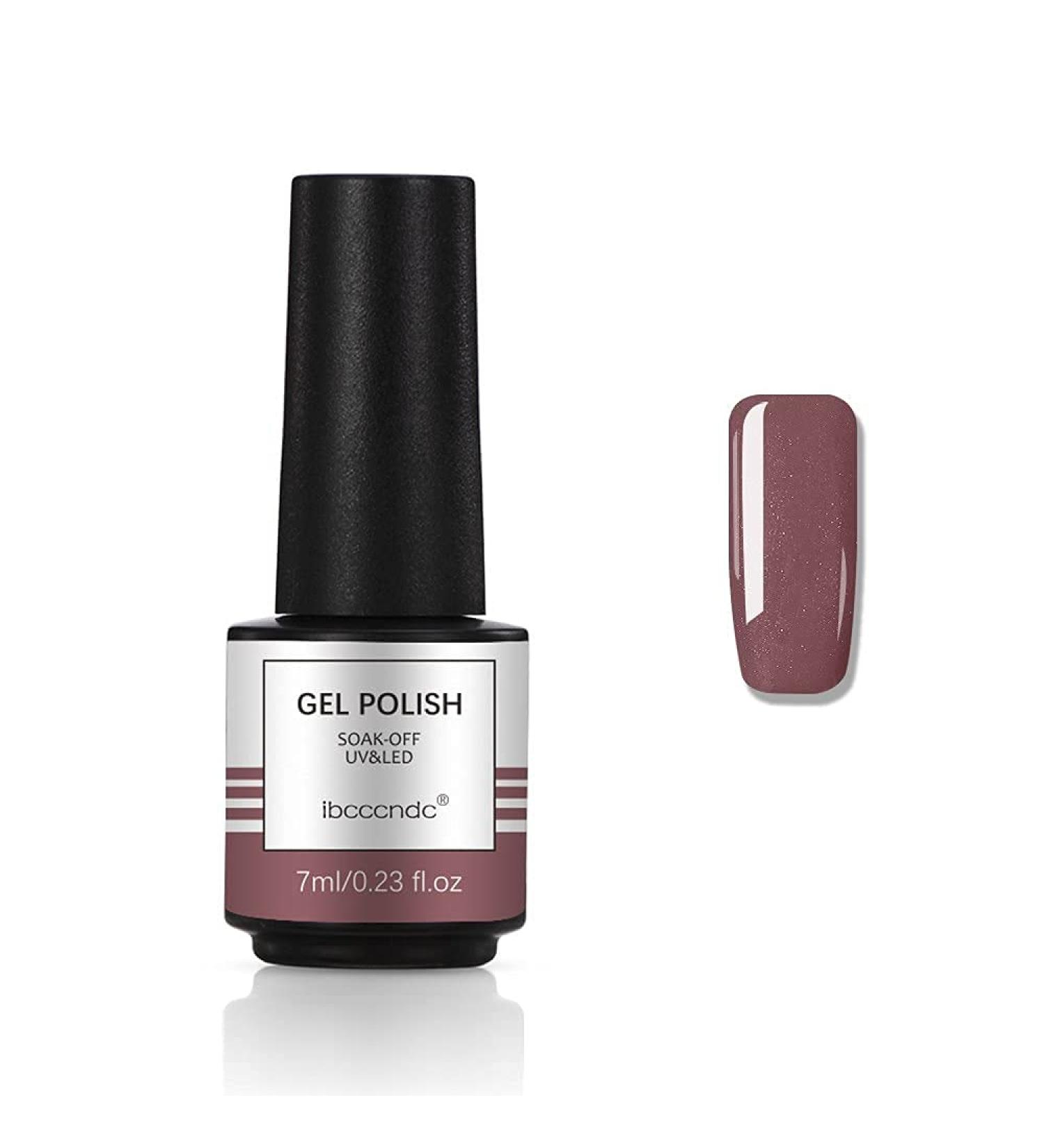 JOYISURE Gel Nail Polishes Glitter Gel Nail Polish Soak Off UV LED Gel Polish Kit Nail Art Set of Coral Pink Nude Grey Purple Peach Brown Colours 8ml each (#06) - Buy Online on GoSupps.com