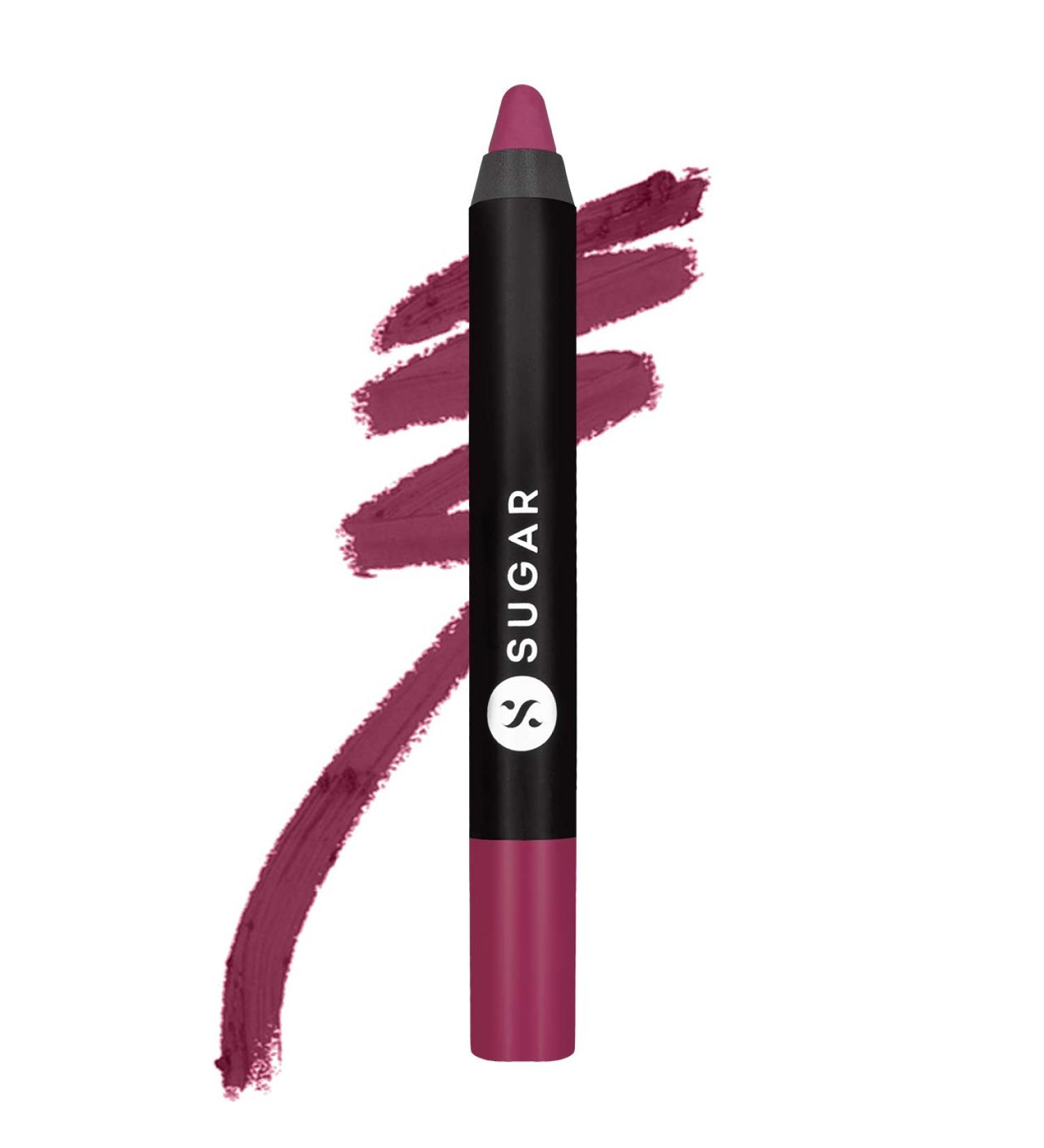 Buy Sugar Cosmetics Matte As Hell Crayon Lipstick 32 Miss Rosa - Dusky Rose | Pigmented & Long-lasting Matte Finish - Buy Online on GoSupps.com