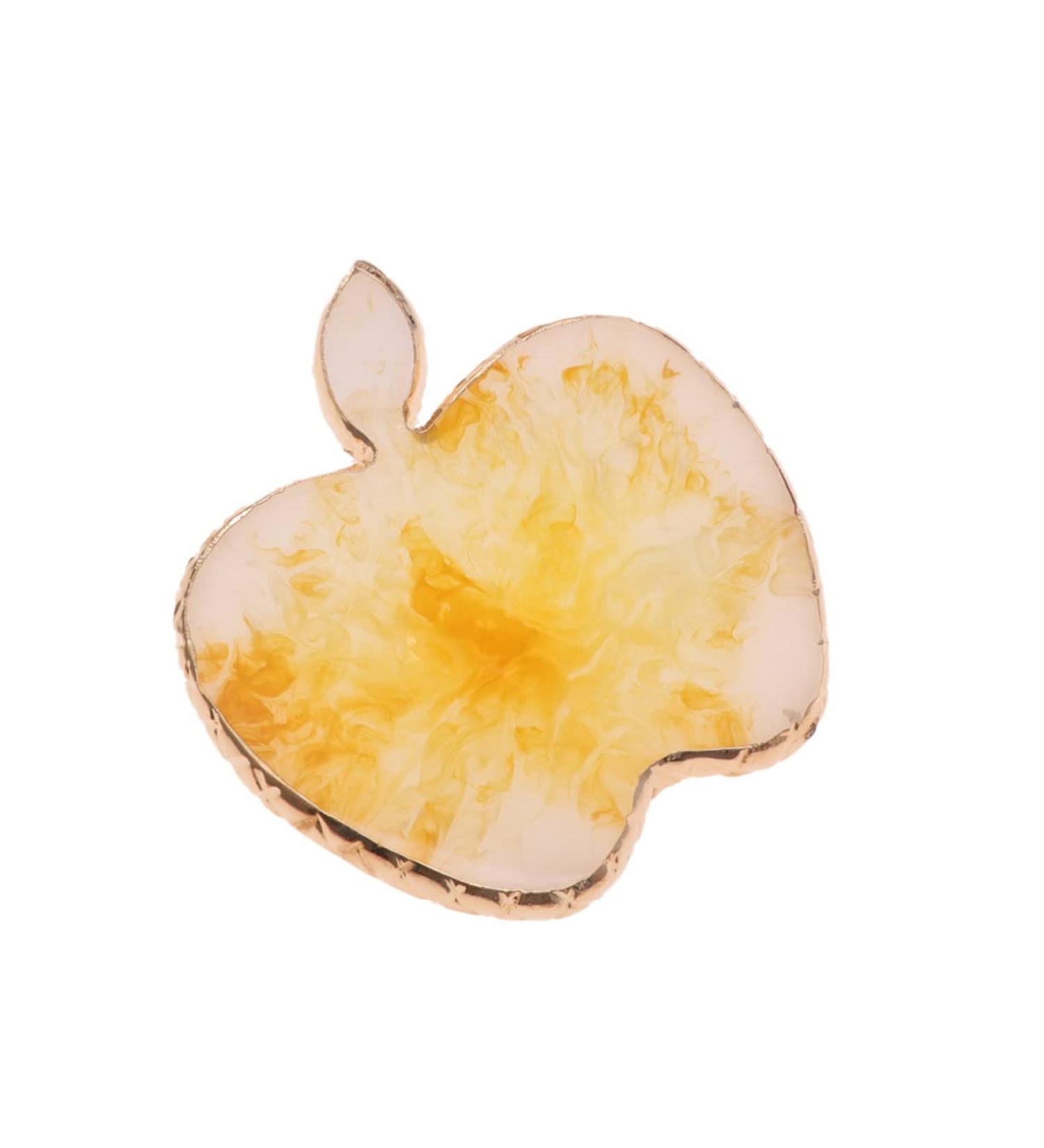 DOITOOL 1pc Artist Mixing Palette Cosmetic Mixing Tools Makeup Palette Nail Nail Art Nail Polish Mixing Drawing Color Dish Resin Nail Art Color Mix for Nail Art Agate 9*8.6cm Yellow - Buy Online on GoSupps.com