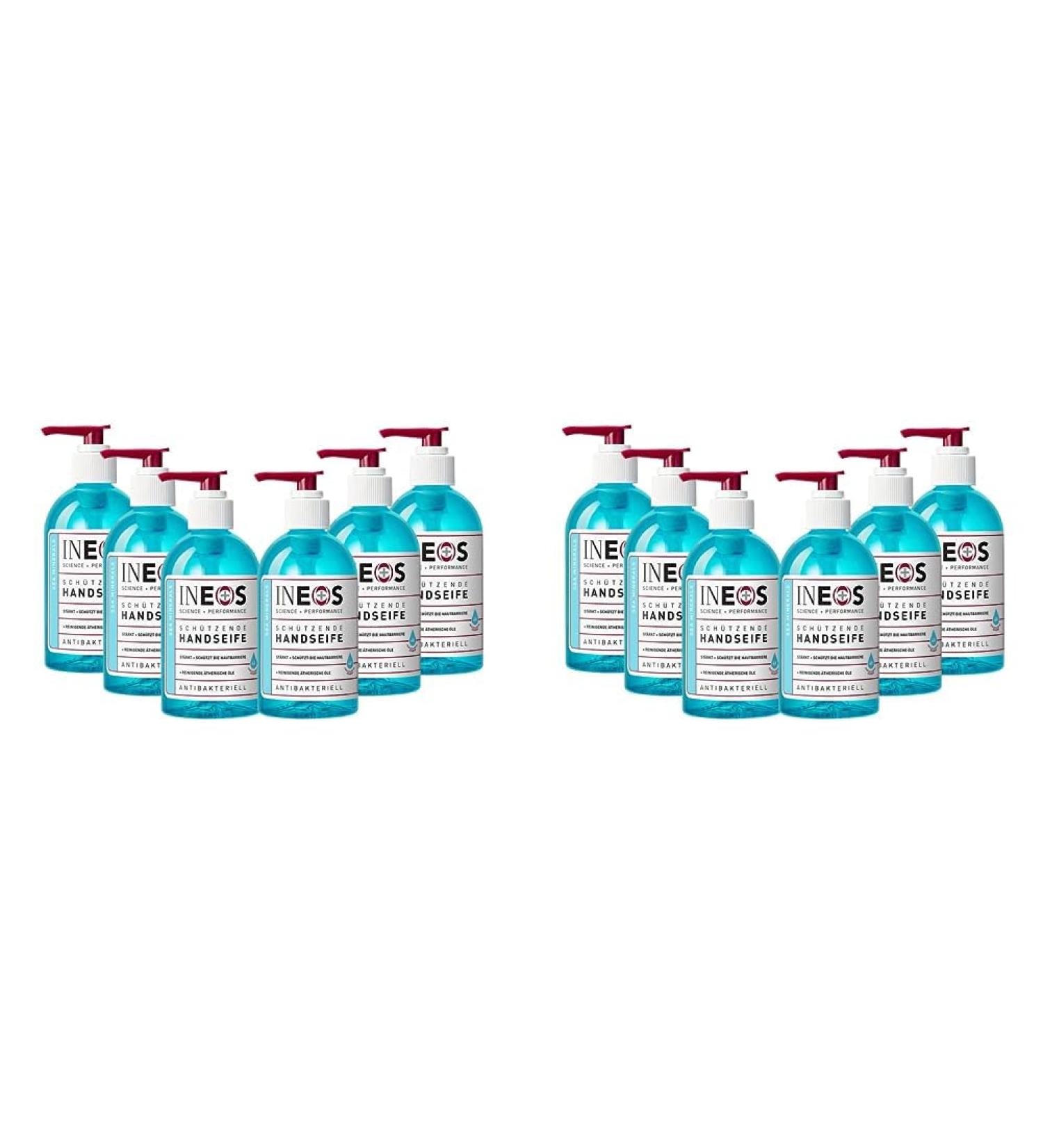 Ineos Antibacterial Liquid Hand Soap Moisturizing with Marine Minerals 6 x 250ml Pack (12 Pack) International Shipping - Buy Online on GoSupps.com
