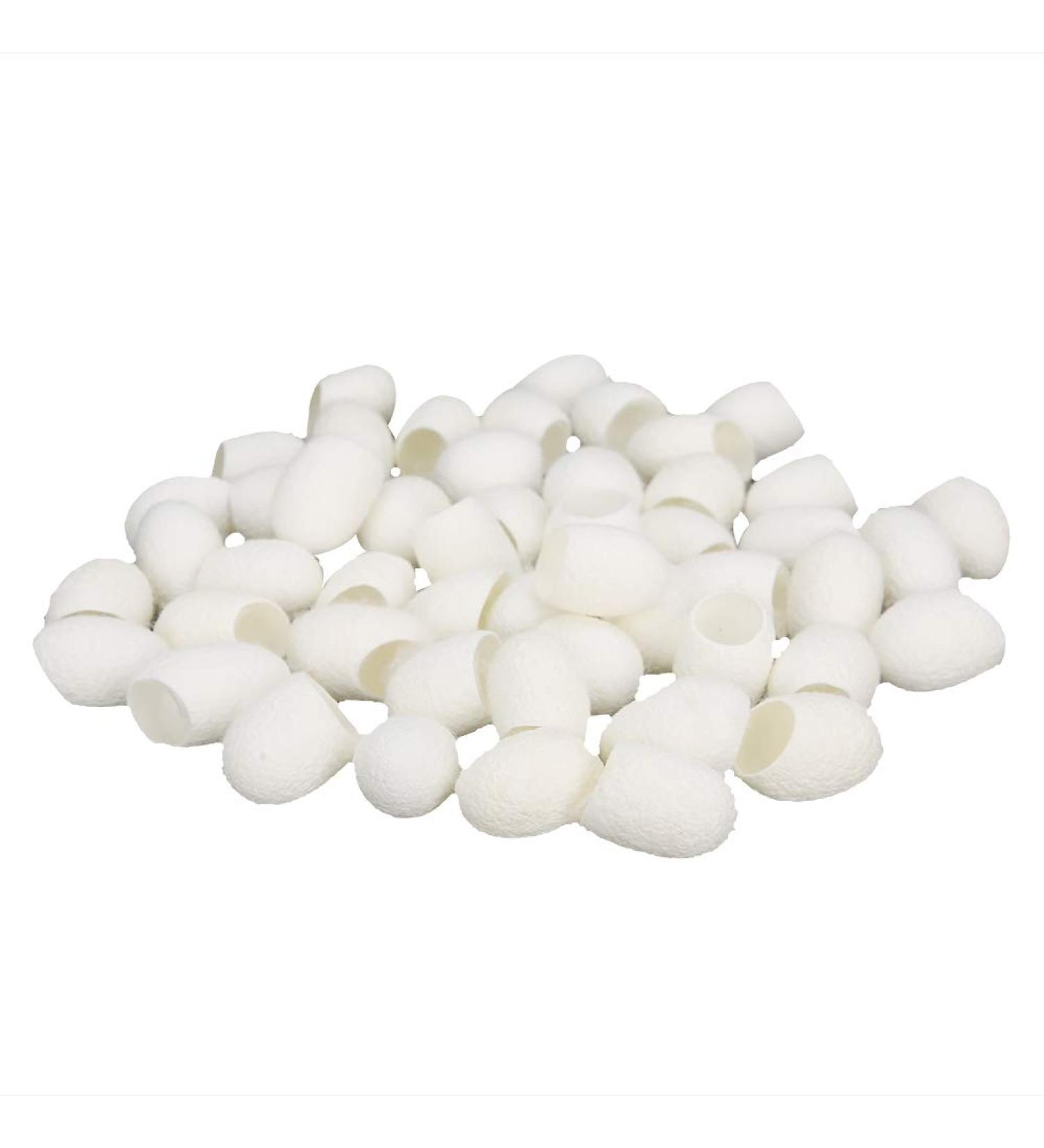 50 pi ces de cocons de vers soie cocons de soie naturelle pelage des boules de vers soie pour les soins du visage liminant les points noirs - Buy Online on GoSupps.com